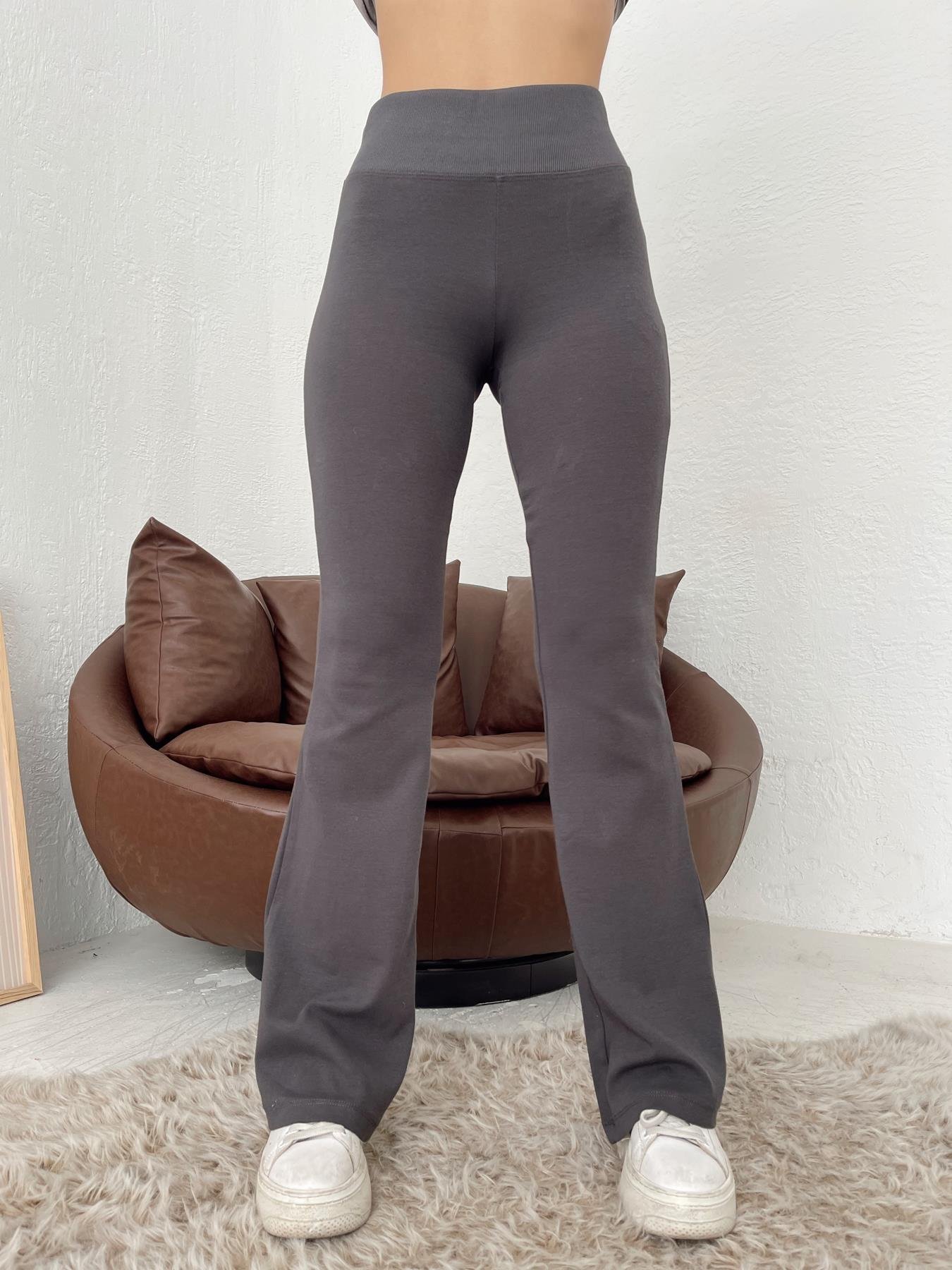 Beli Fitilli İspanyol Paça Pantolon ANTRASİT