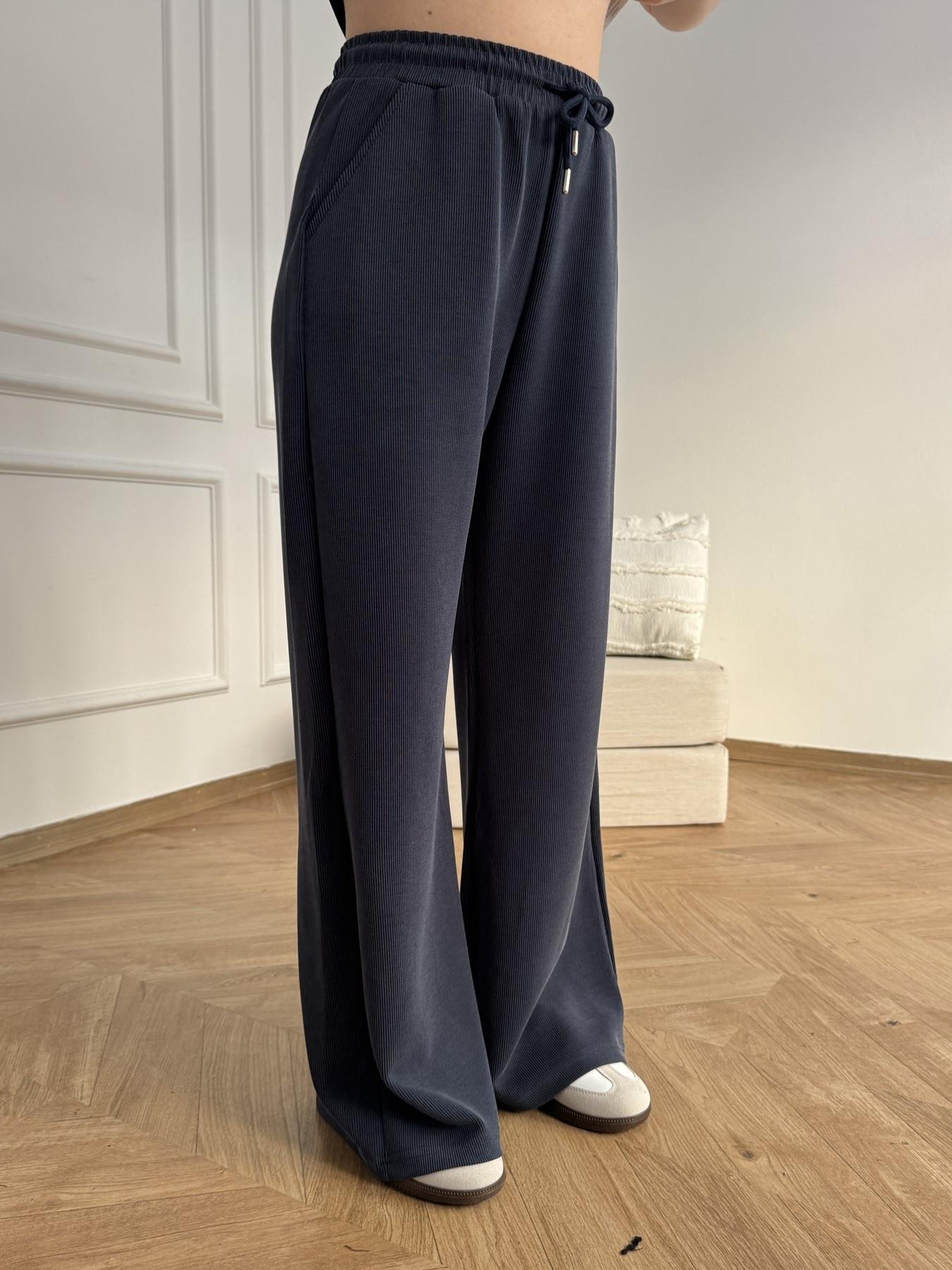 Beli İpli Relax Pantolon Lacivert