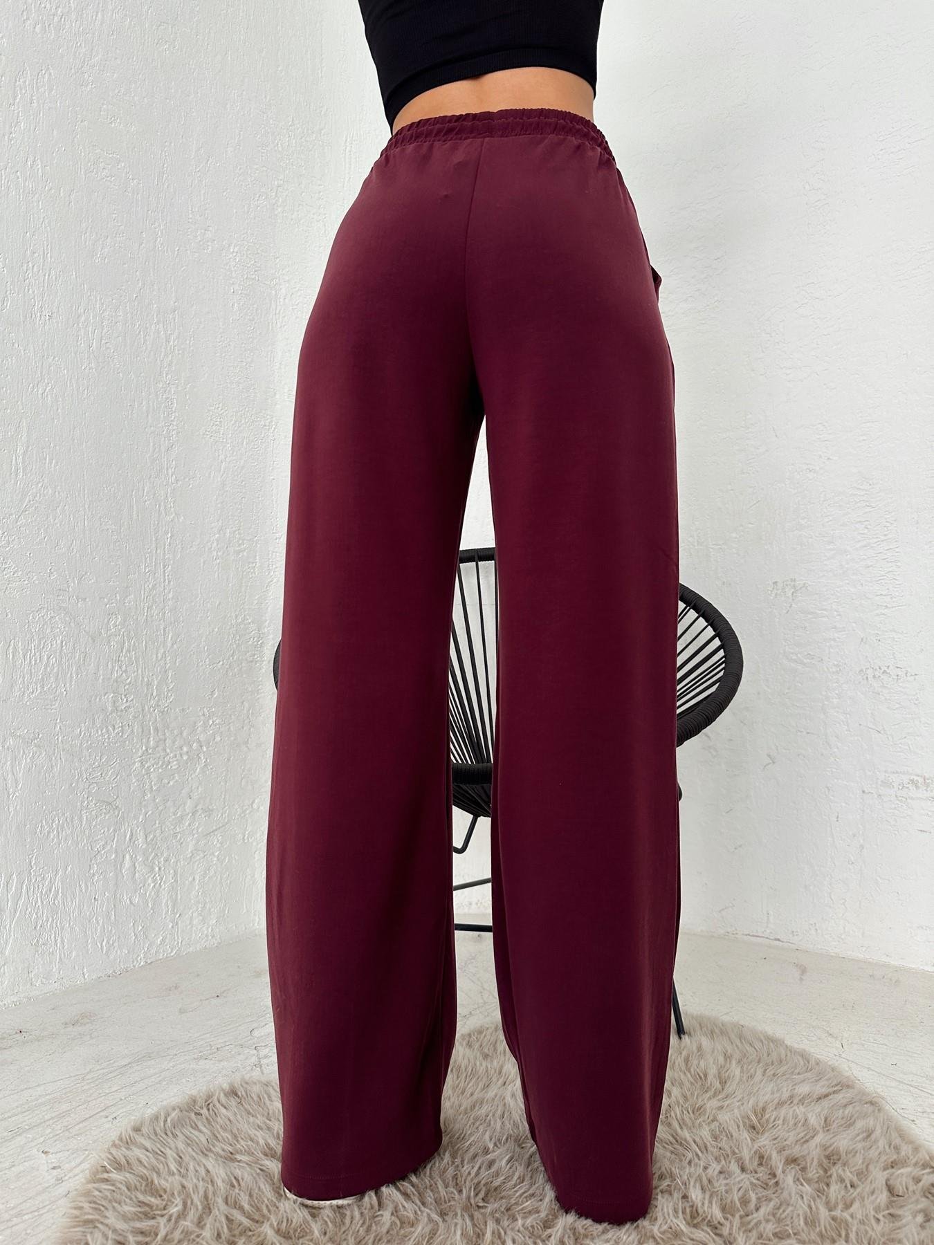 Beli Lastikli Bol Paça Eşofman Altı BORDO