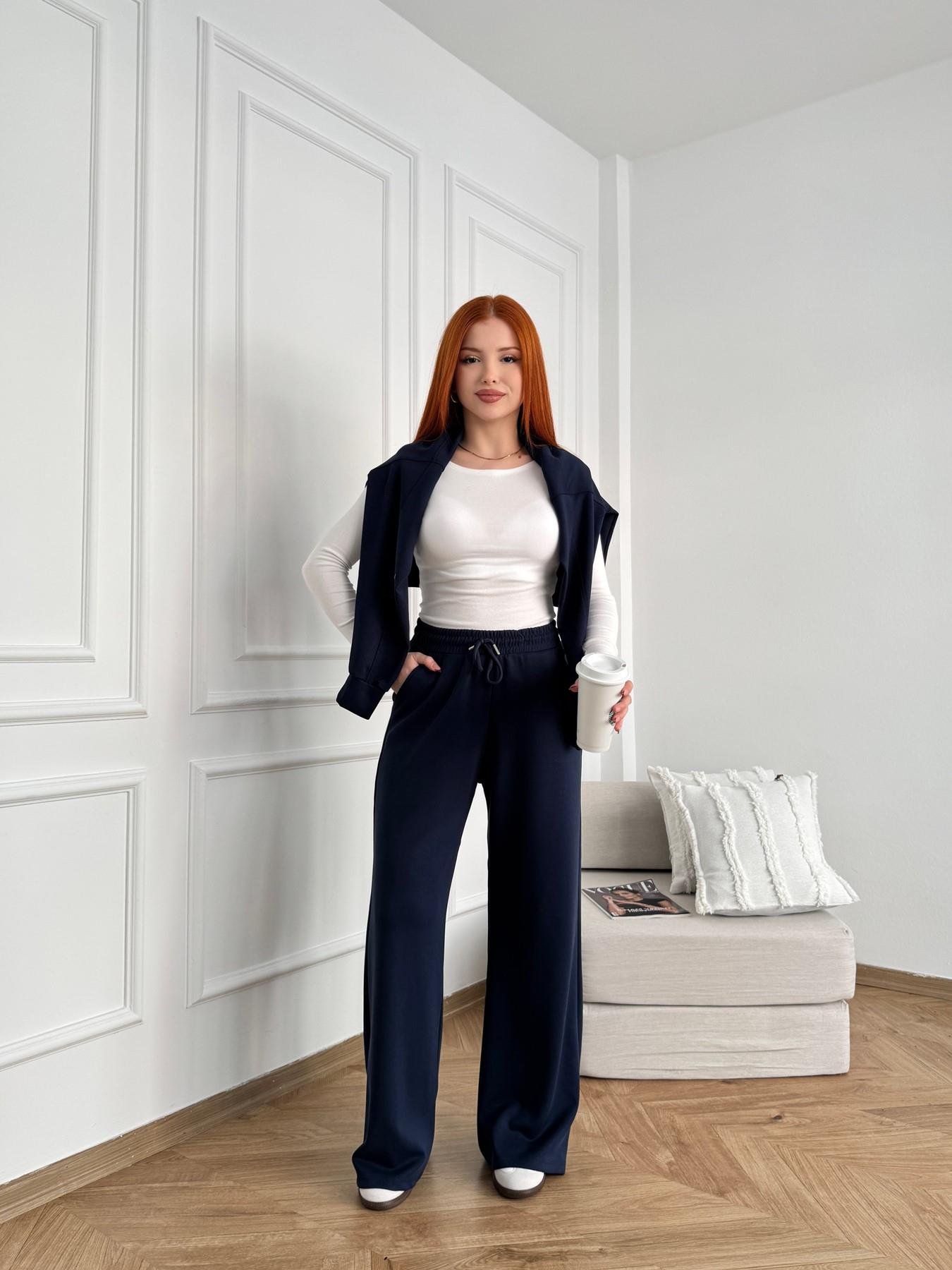 Beli Lastikli Bol Paça Eşofman Altı Lacivert