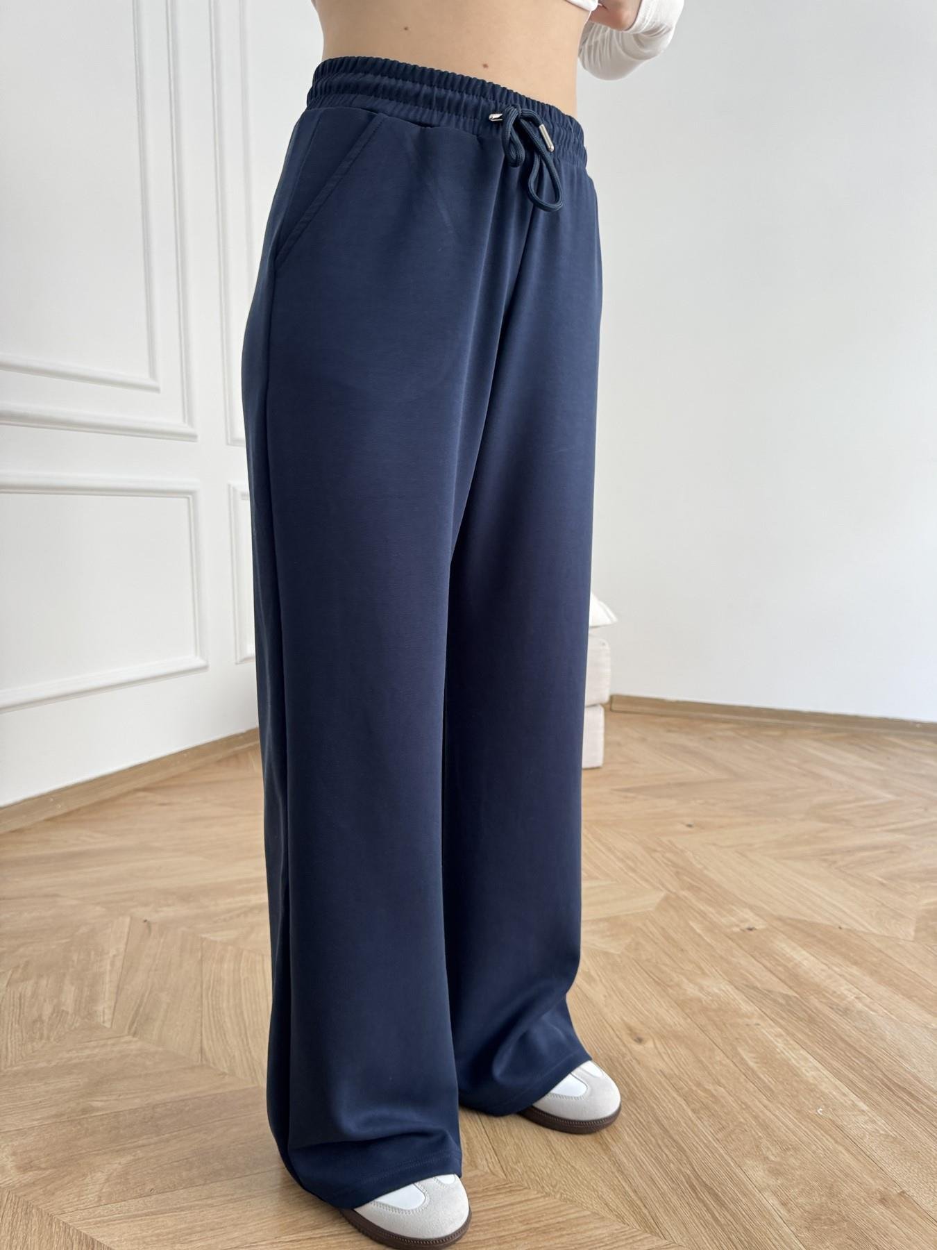 Beli Lastikli Bol Paça Eşofman Altı Lacivert