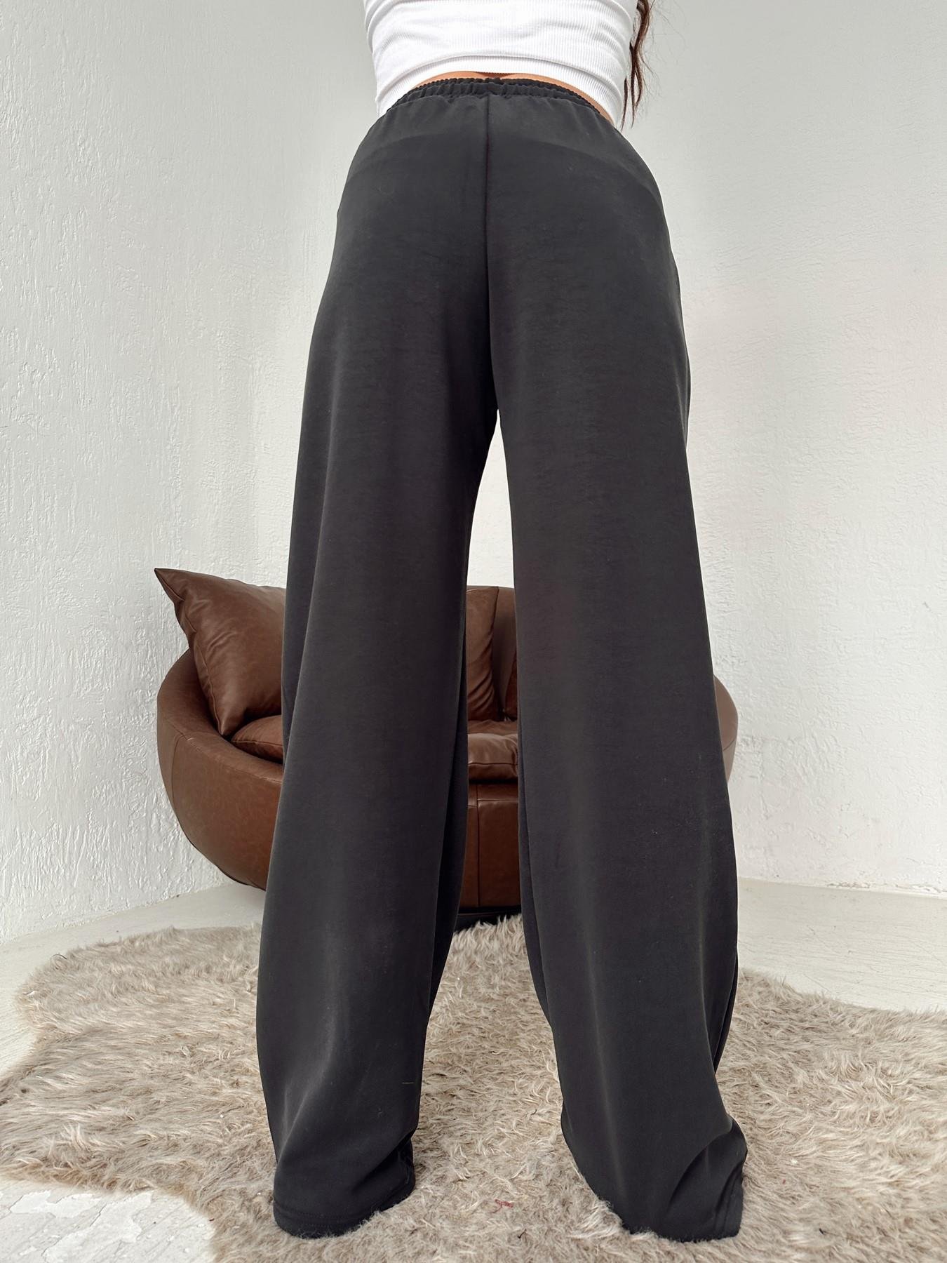 Beli Lastikli Bol Paça Eşofman Altı SİYAH