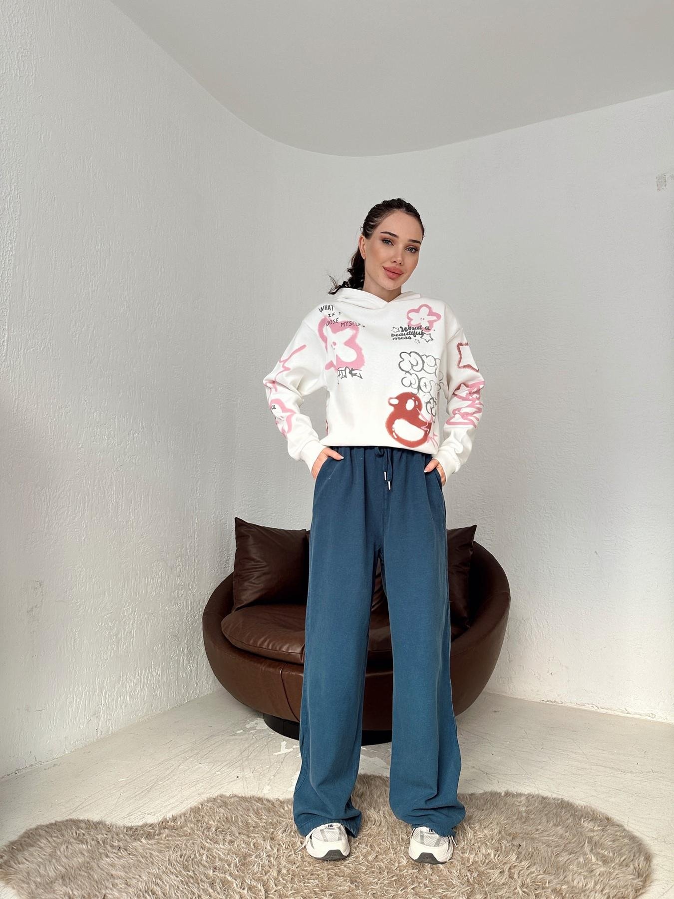Beli Lastikli Bol Pantolon Lacivert