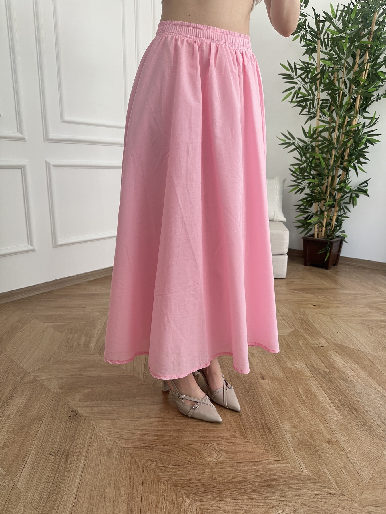 Beli Lastikli Çan Etek Şeker pembe