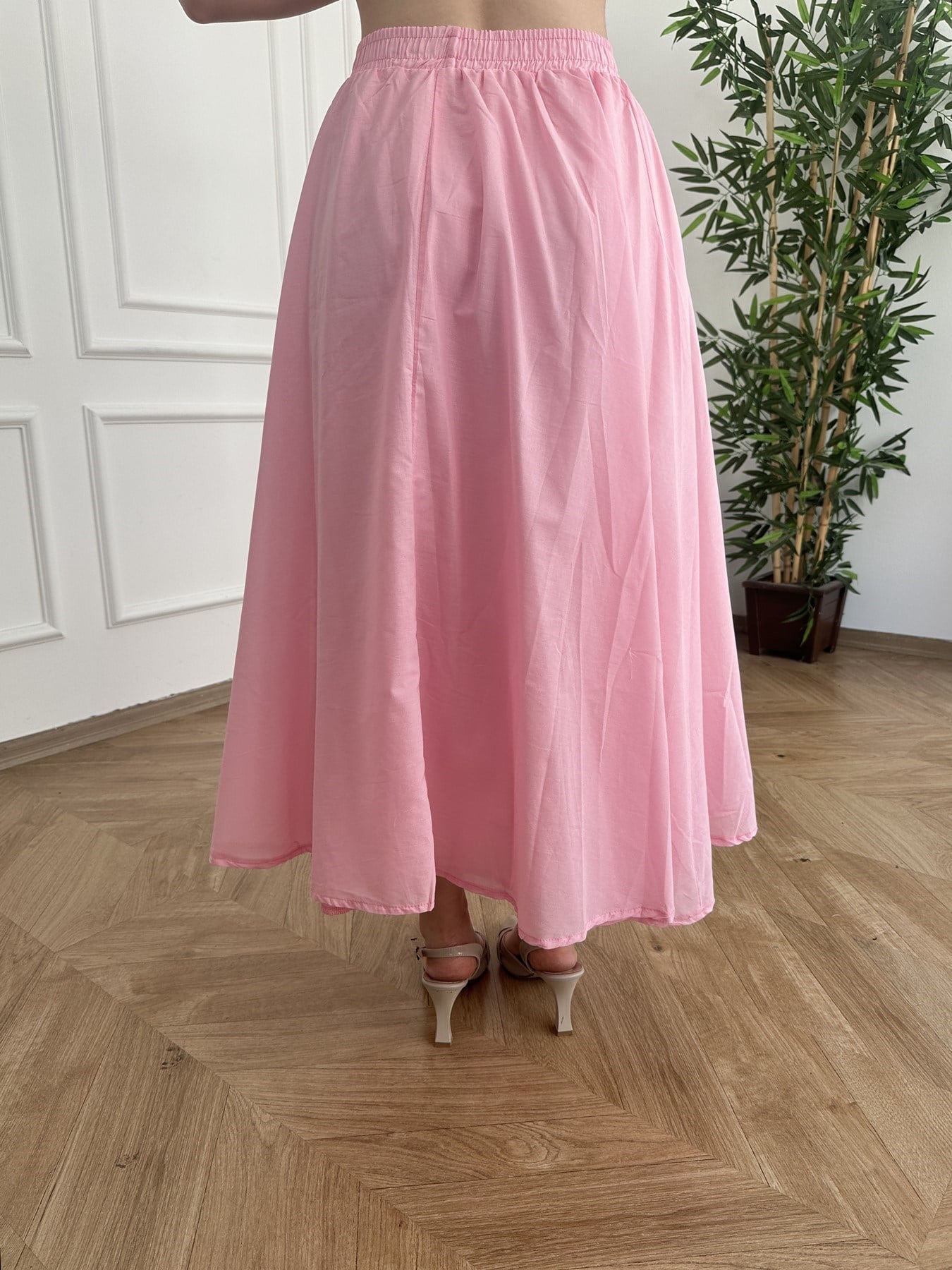 Beli Lastikli Çan Etek Şeker pembe