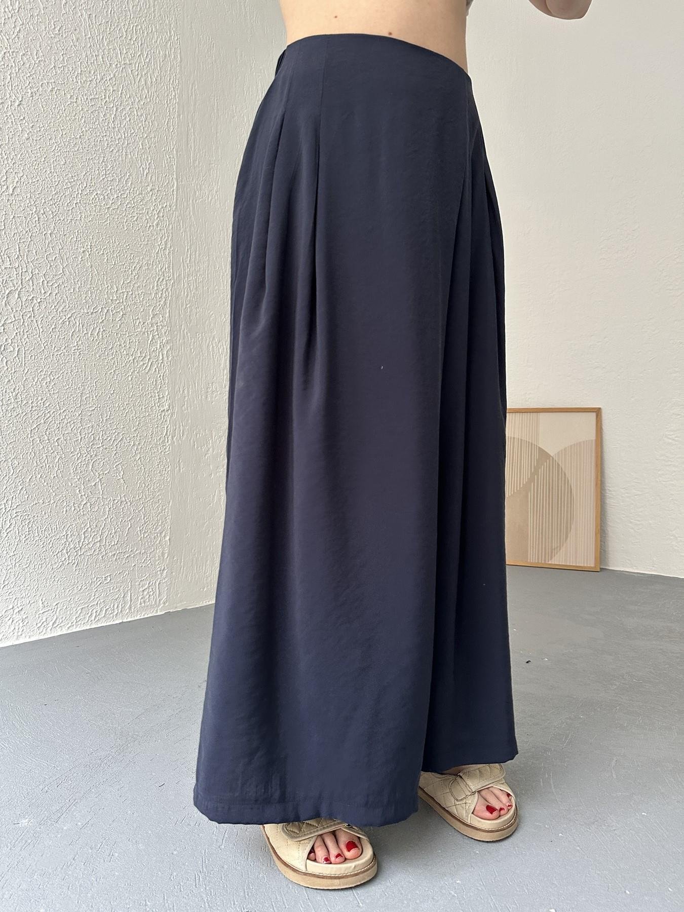 Beli Lastikli Pareo Pantolon Lacivert