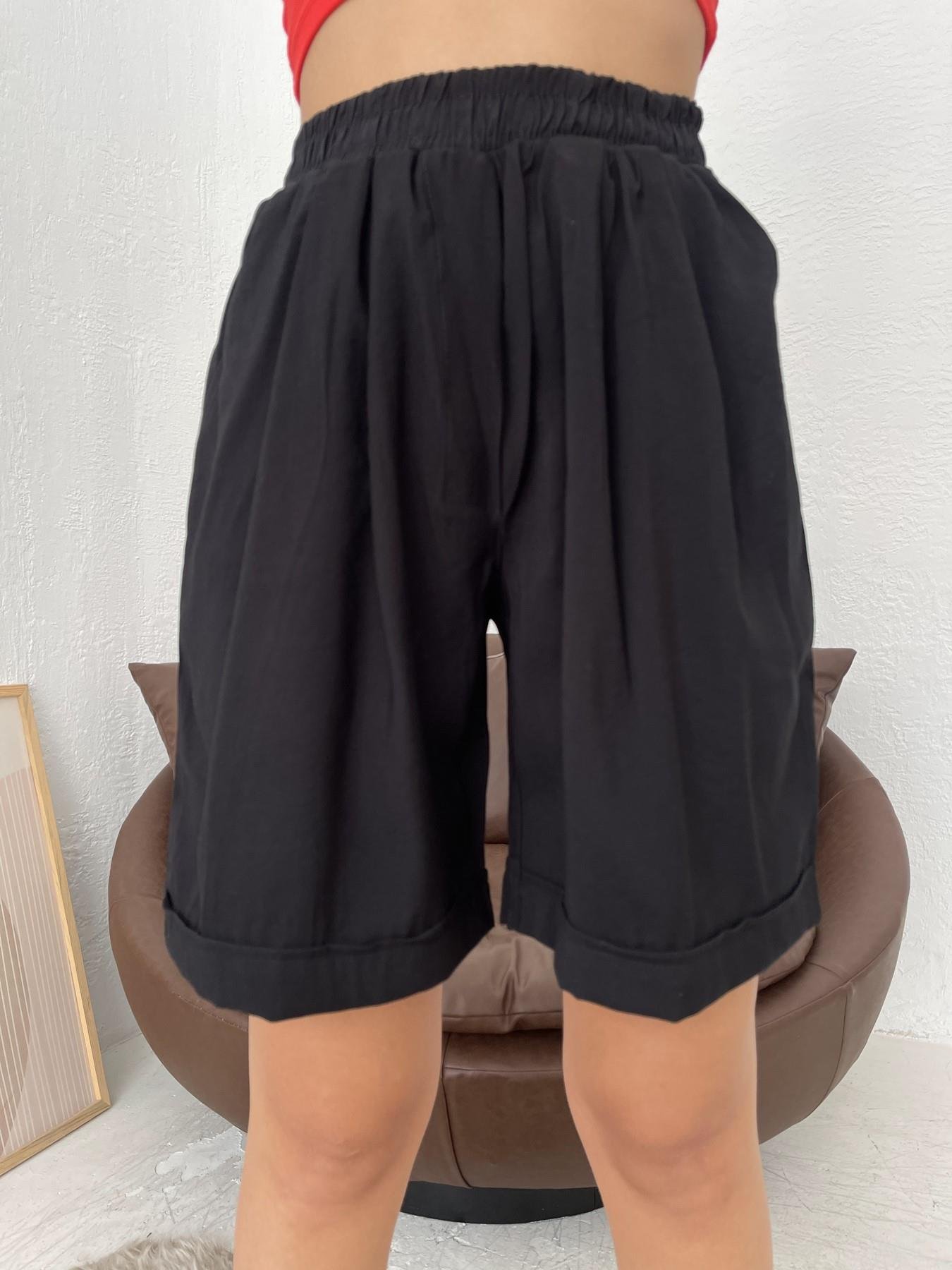 Beli Lastikli Şort SİYAH