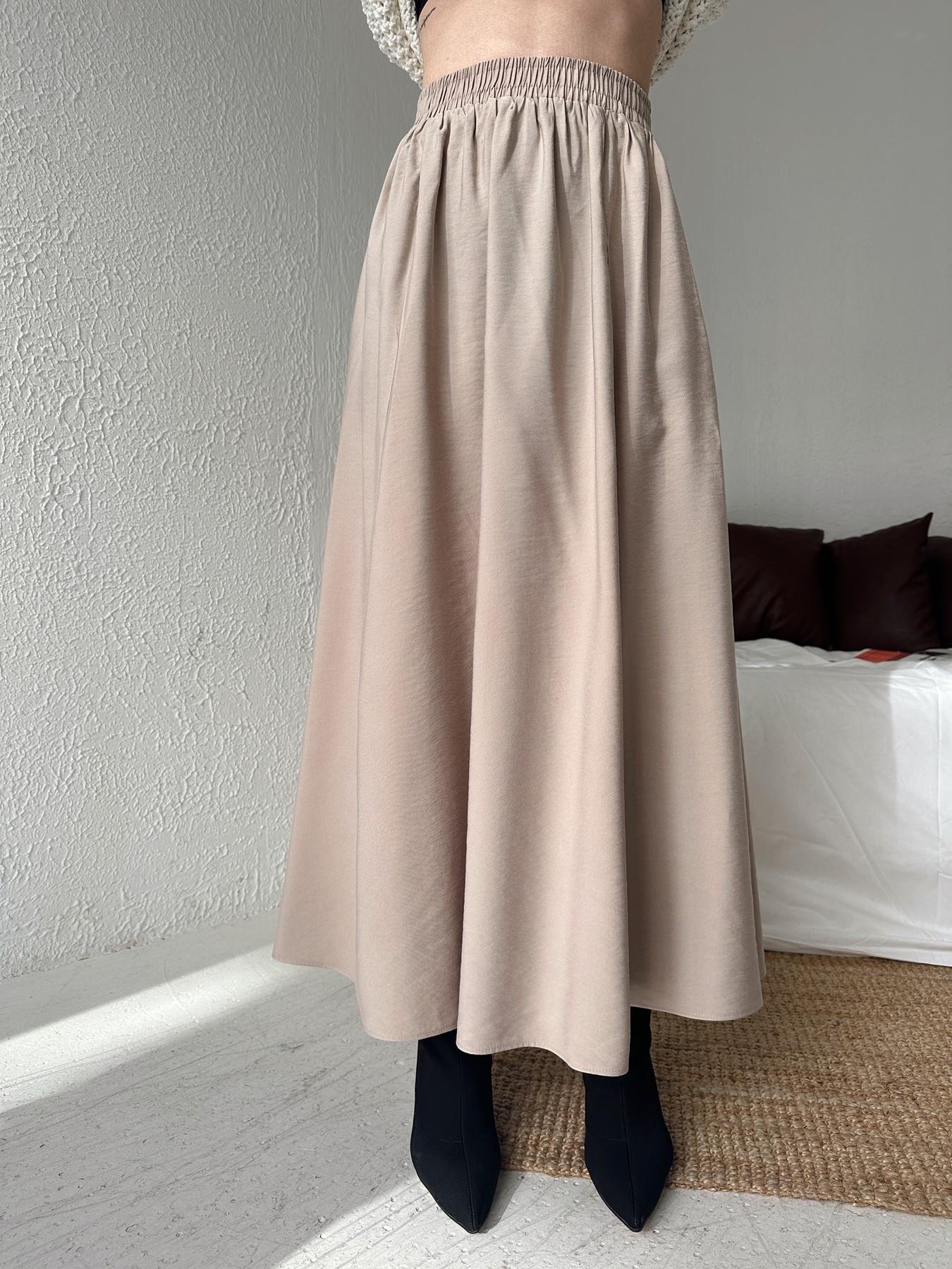 Beli Lastikli Tensel Kumaş Etek TAŞ