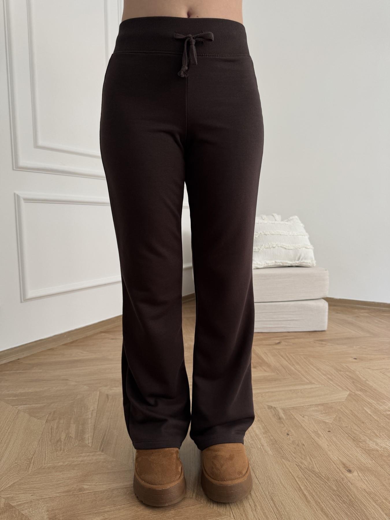 Beli Ribana Detay İspanyol Paça Pantolon Acı kahve