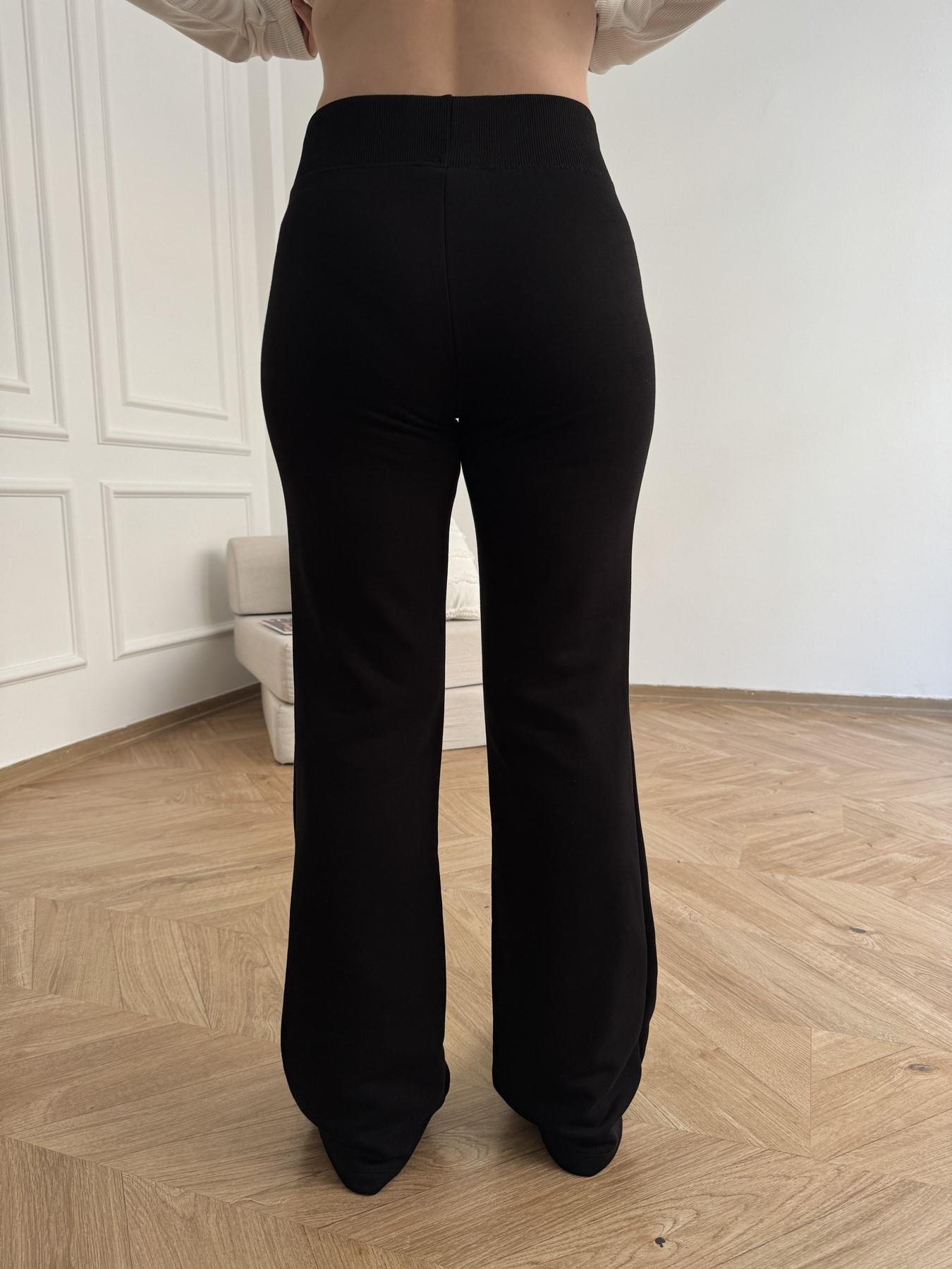 Beli Ribana Detay İspanyol Paça Pantolon Siyah