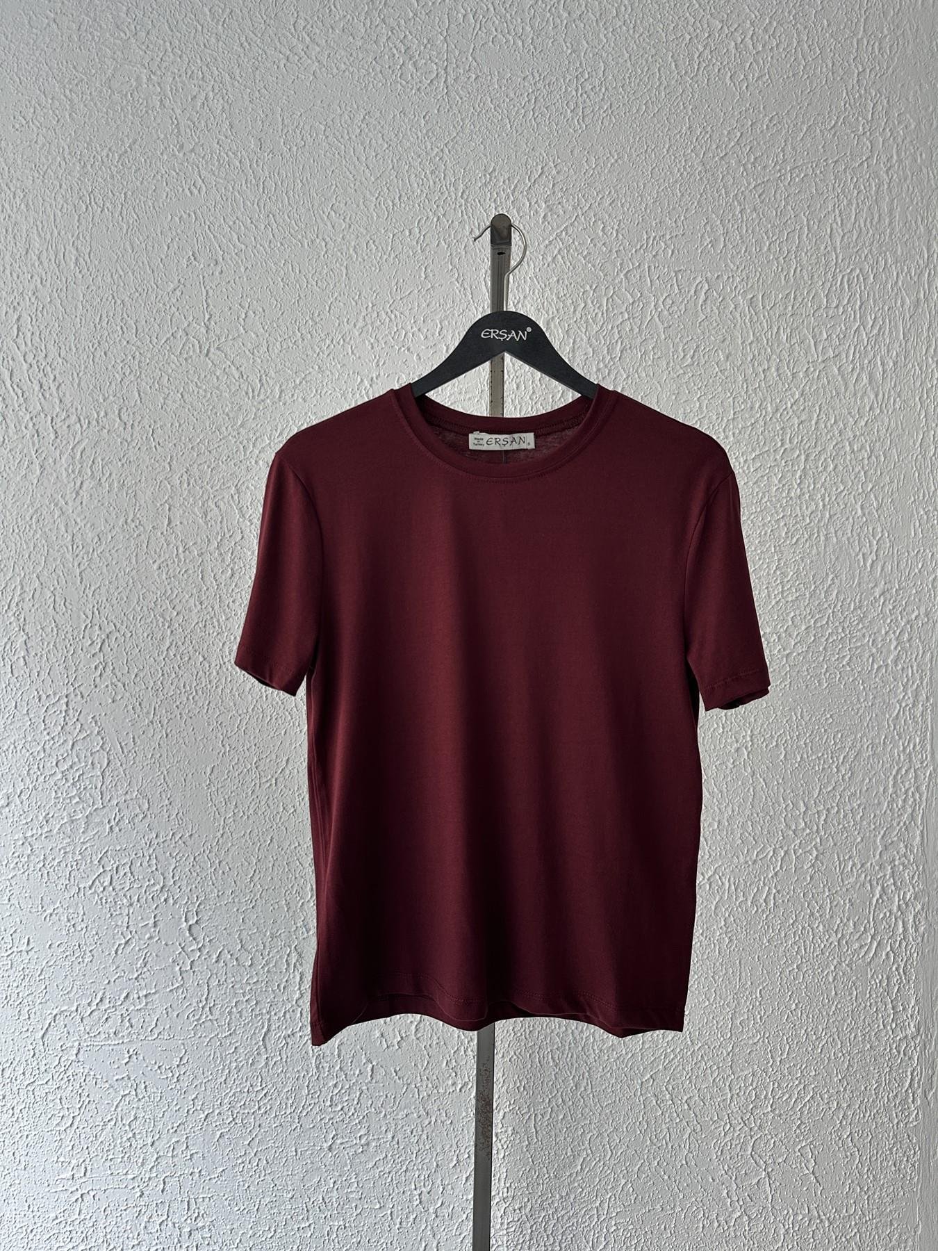 Bisiklet Kısa Kollu Tişört Bordo