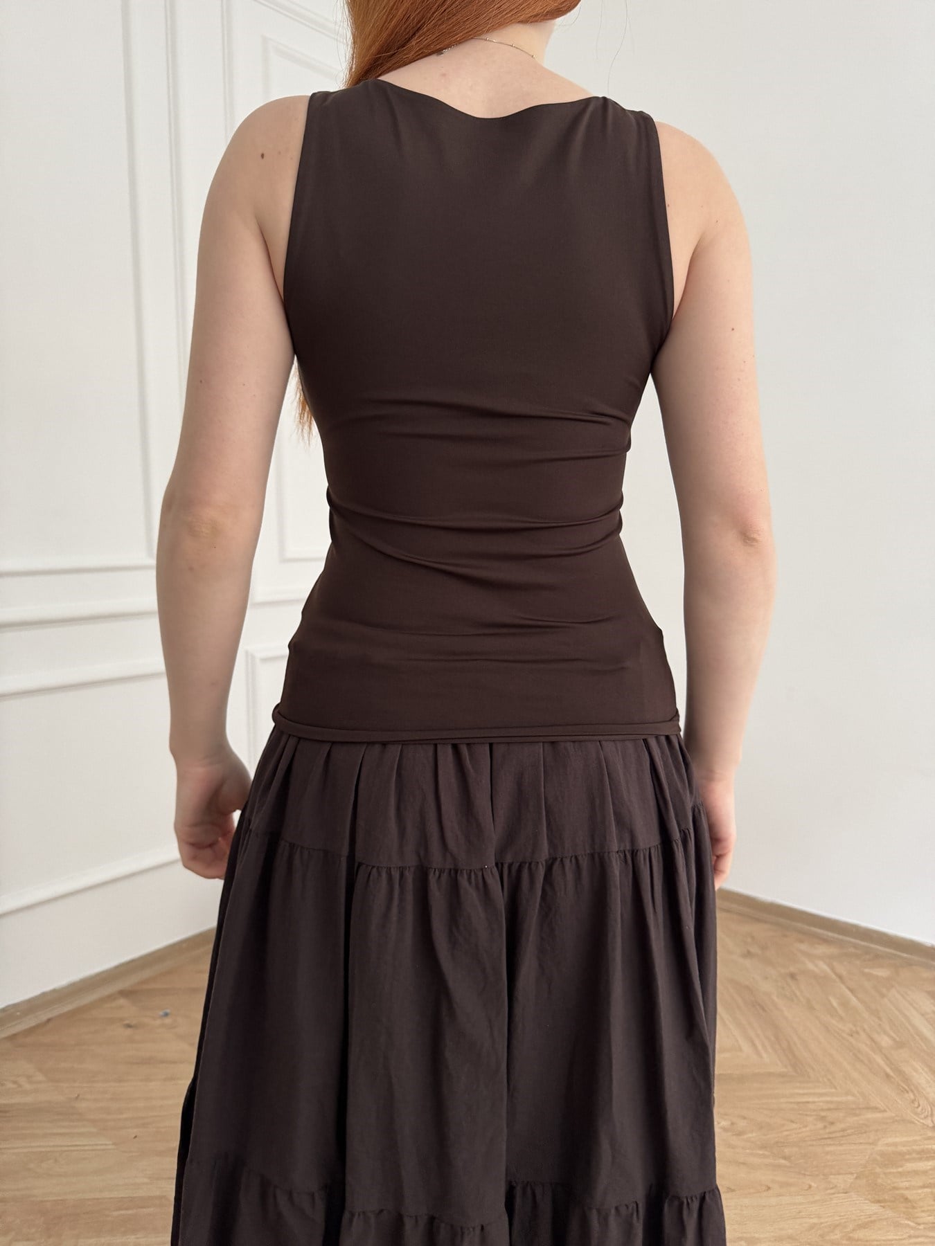 Bisiklet Yaka Basic Atlet Acı kahve