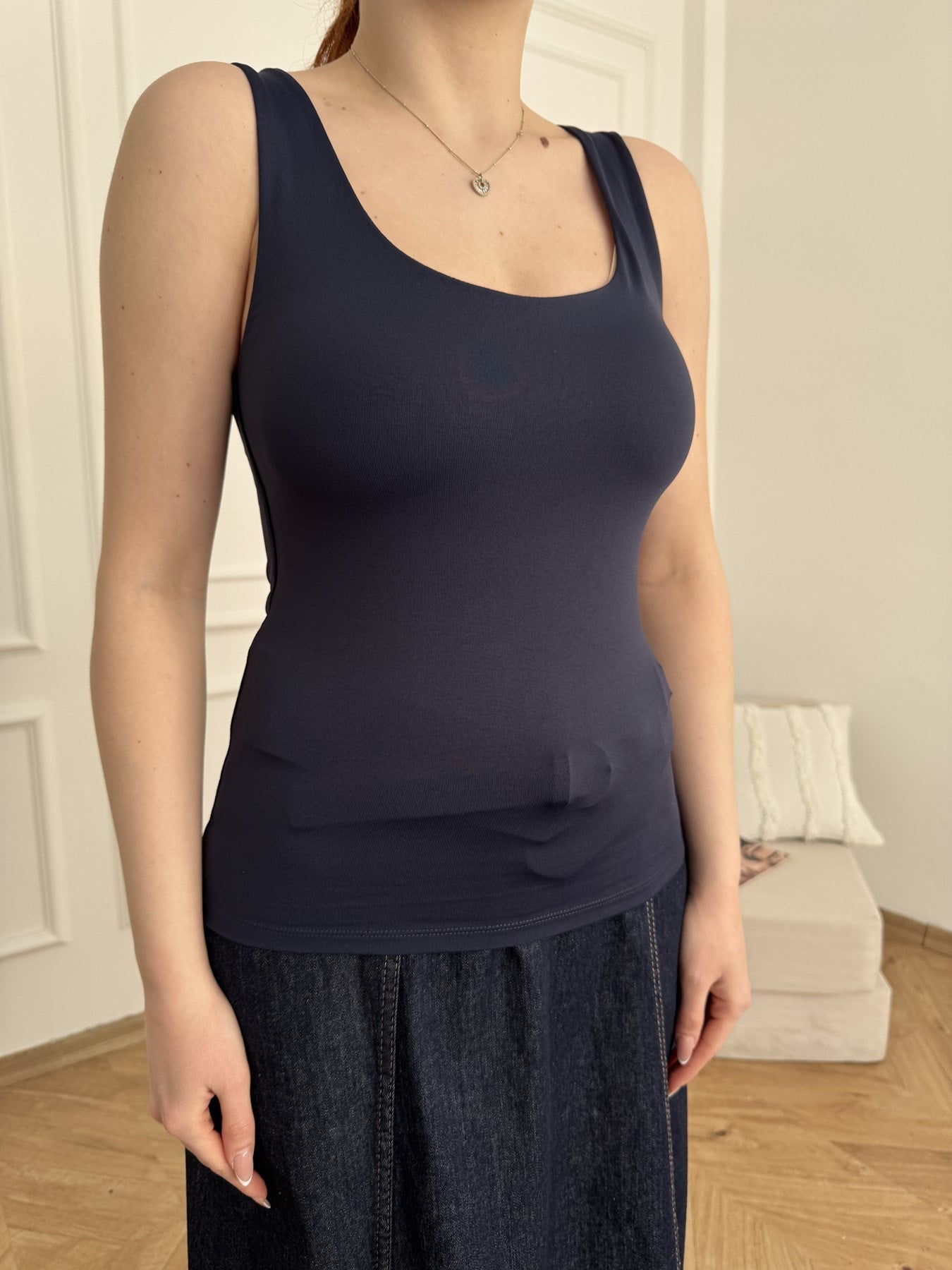 Bisiklet Yaka Basic Atlet Lacivert