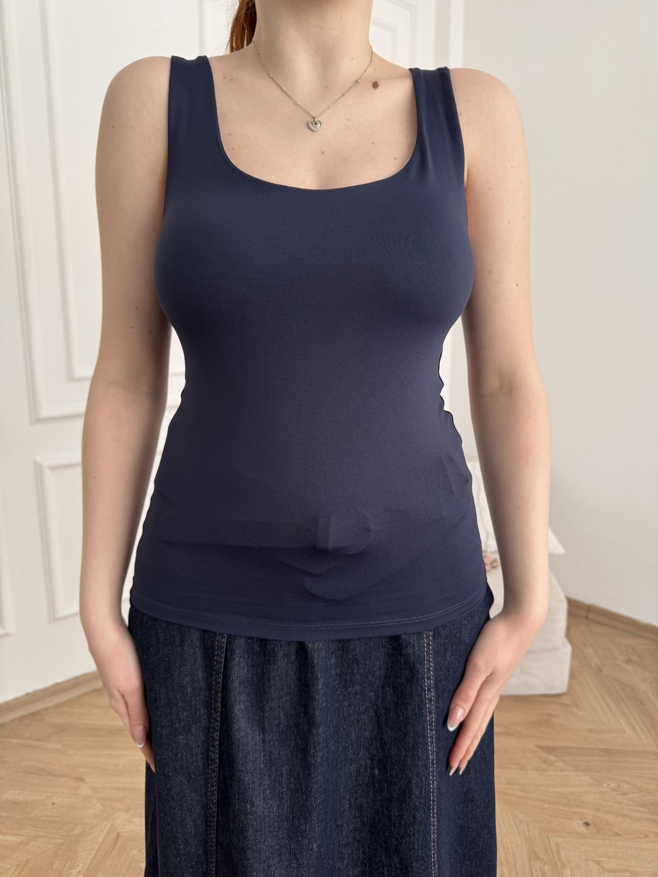 Bisiklet Yaka Basic Atlet Lacivert