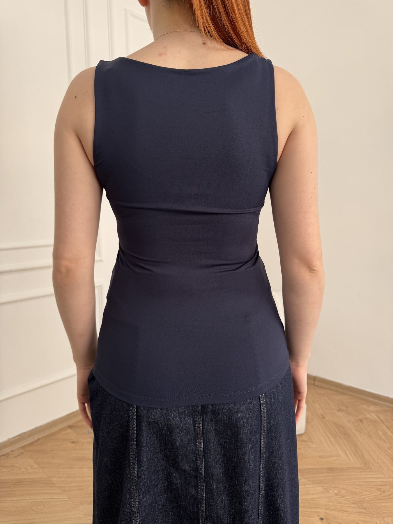 Bisiklet Yaka Basic Atlet Lacivert