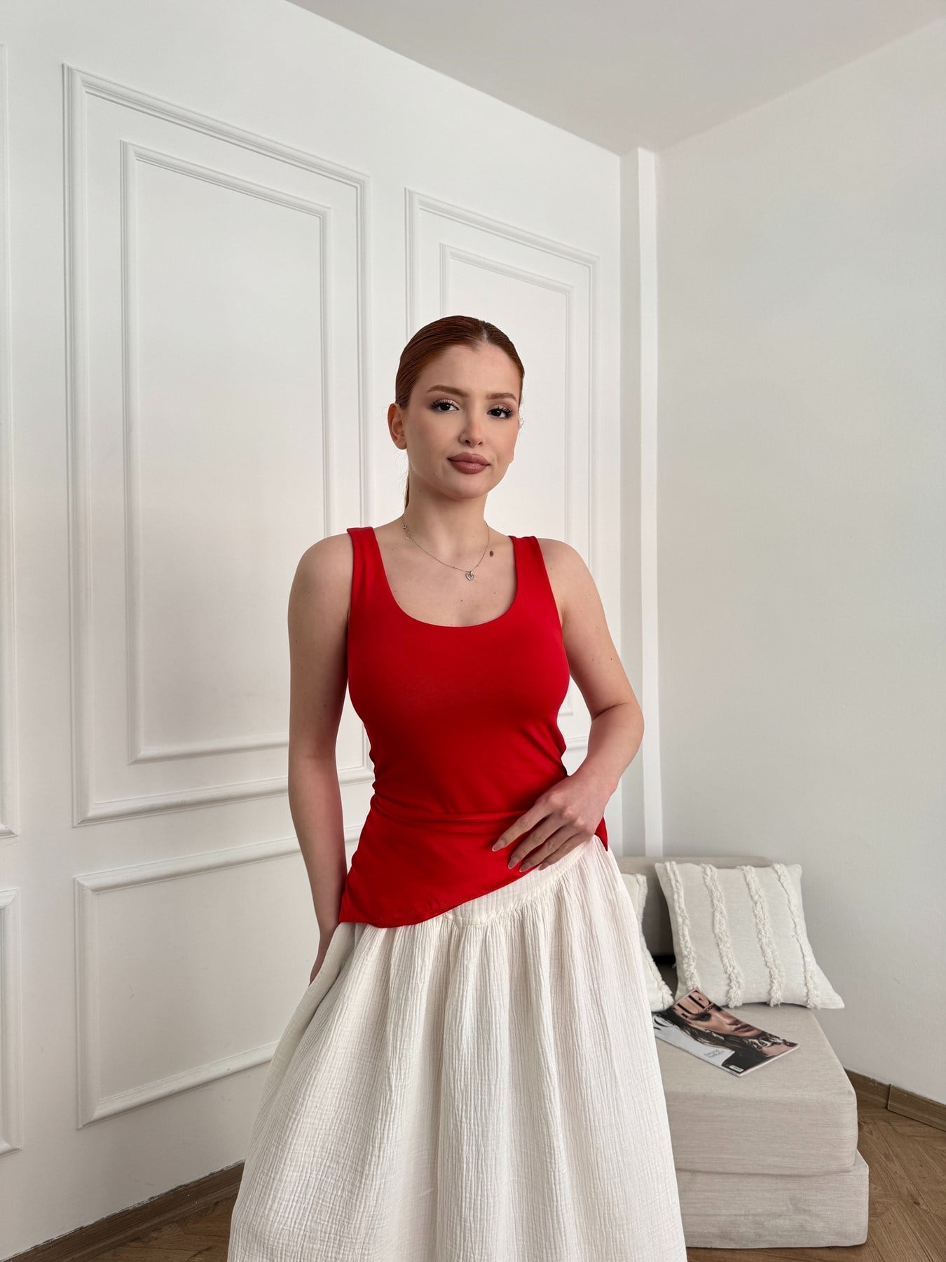 Bisiklet Yaka Basic Atlet Mercan