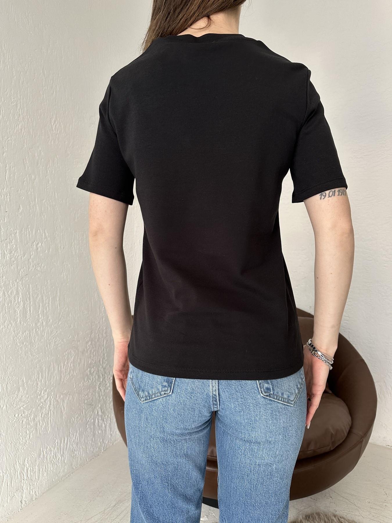 Bisiklet Yaka Basic Tişört SİYAH