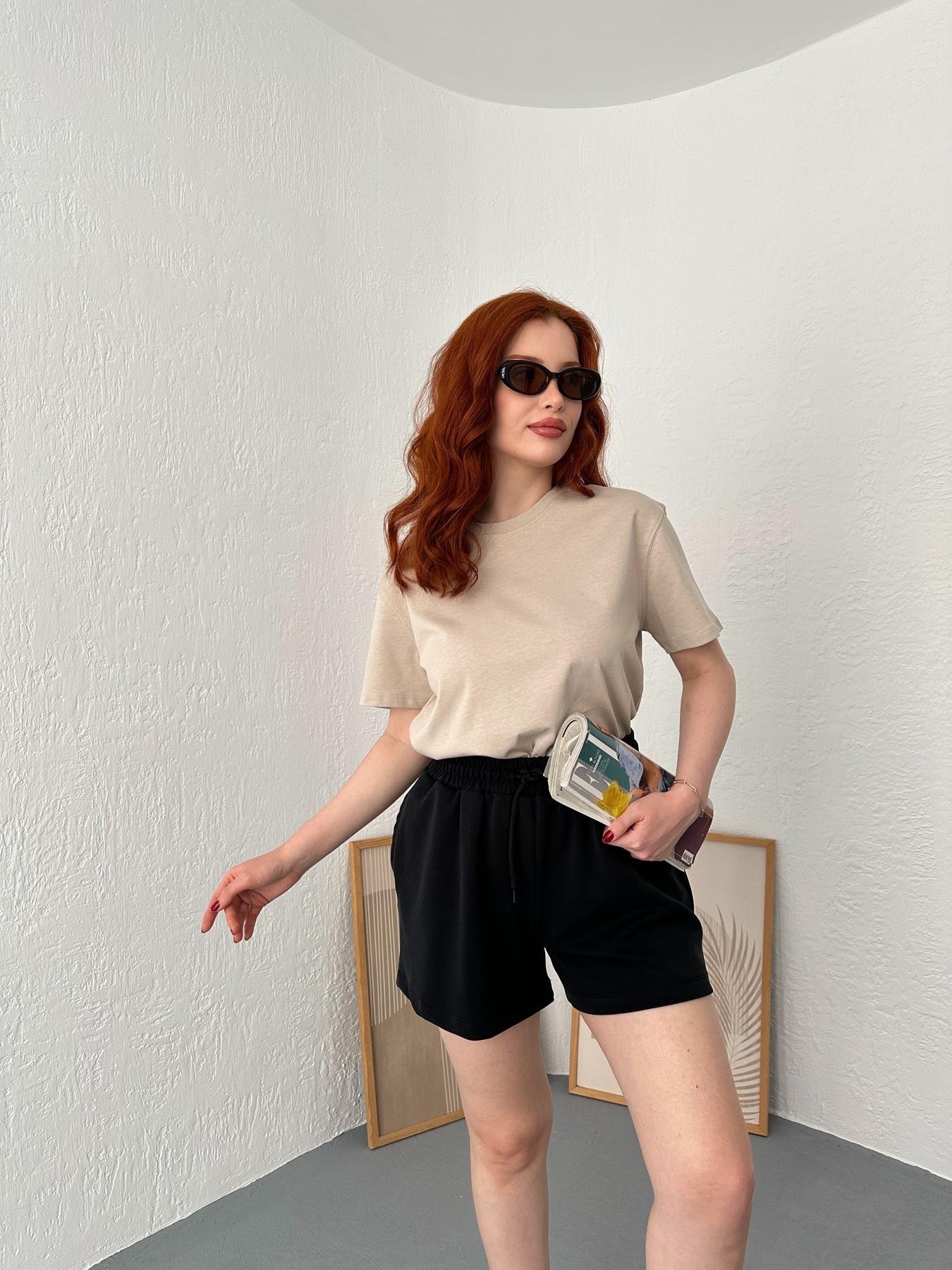 Bisiklet Yaka Basic Tişört Taş