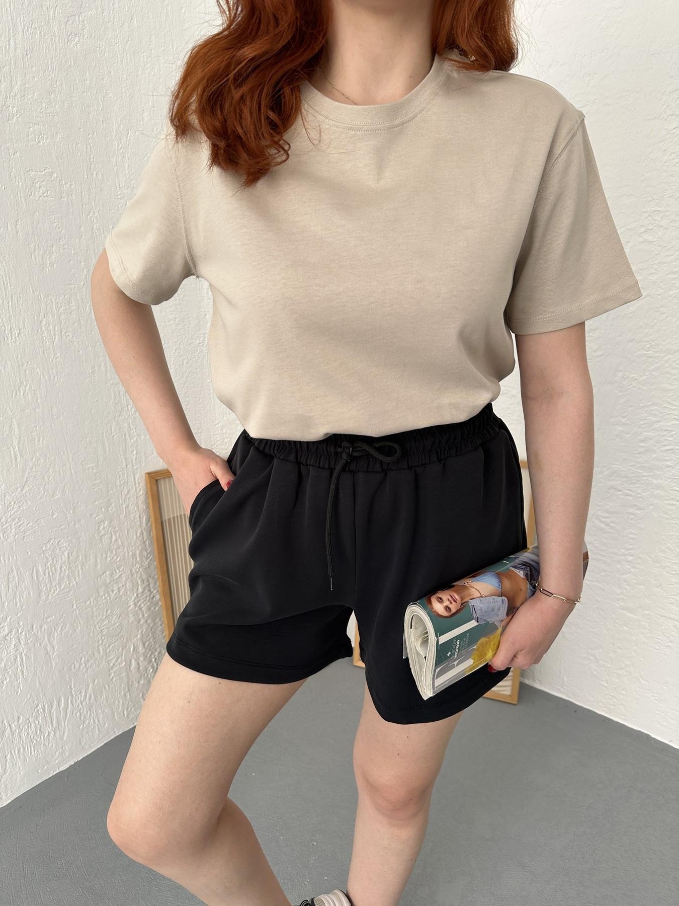 Bisiklet Yaka Basic Tişört Taş