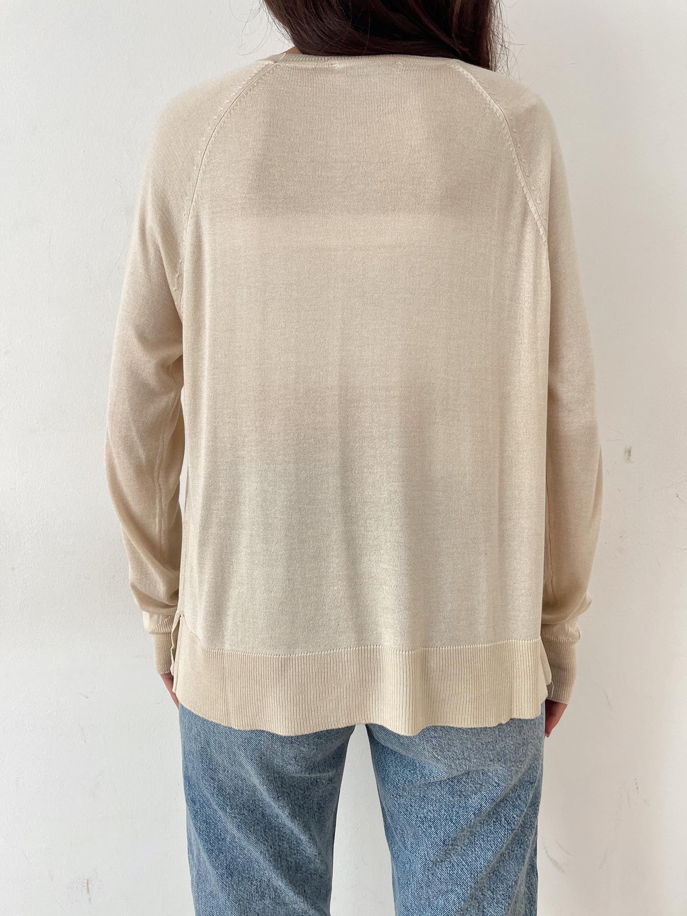 Bisiklet Yaka Basic Triko BEJ