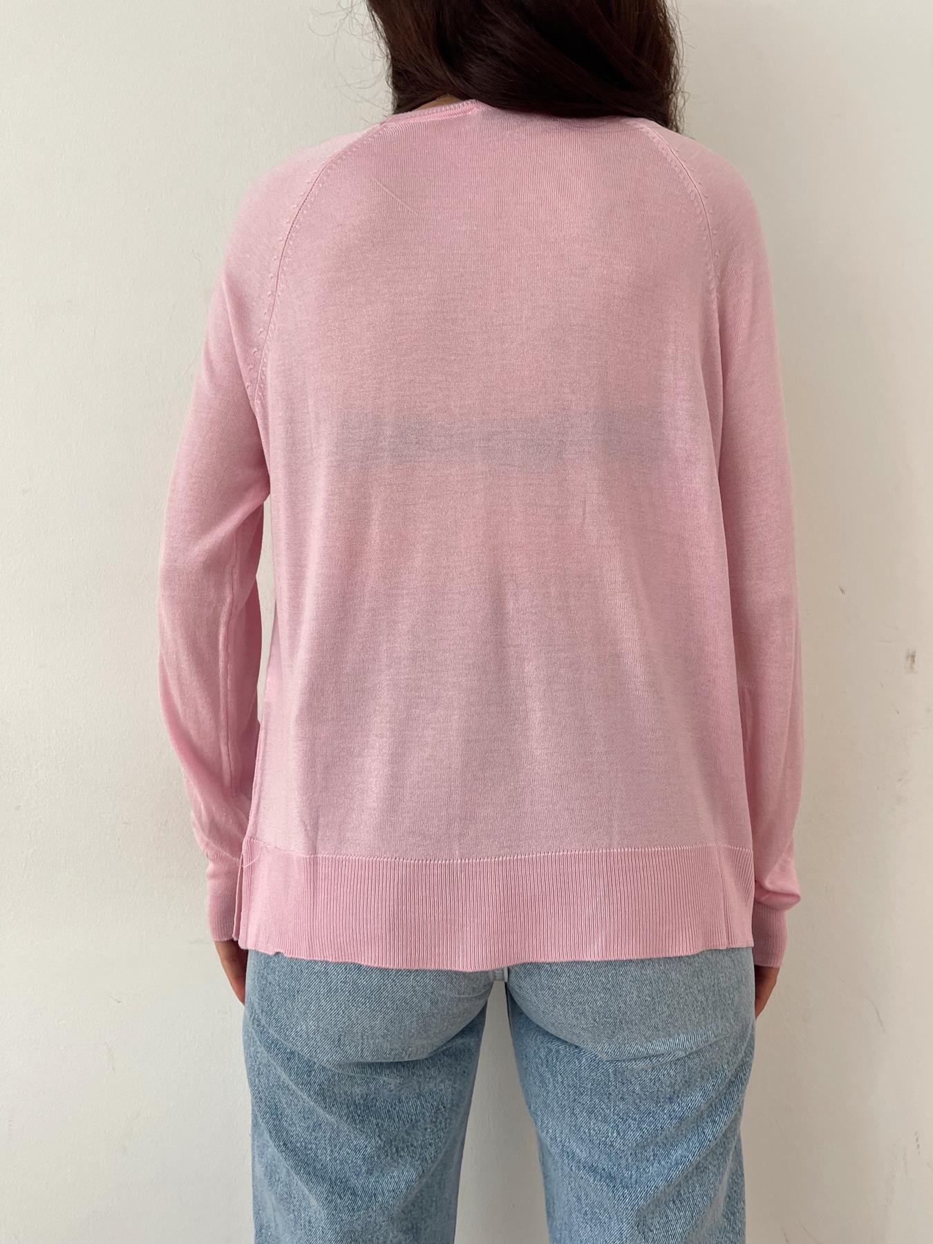 Bisiklet Yaka Basic Triko PEMBE