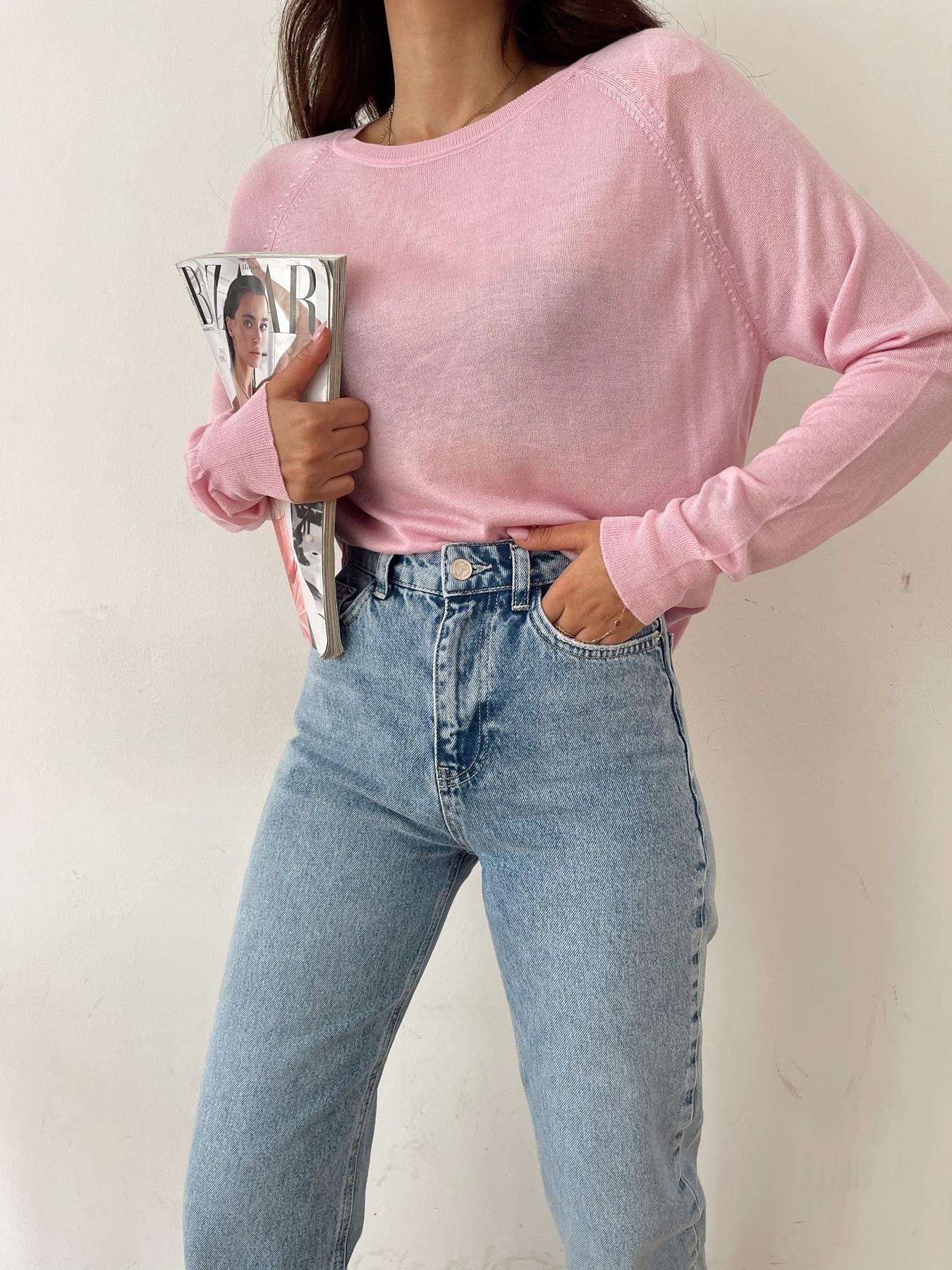 Bisiklet Yaka Basic Triko PEMBE