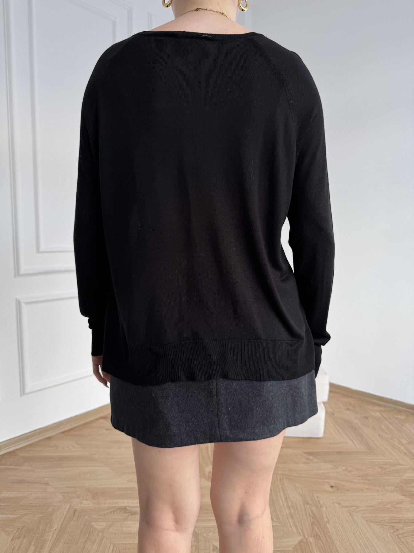 Bisiklet Yaka Basic Triko Siyah
