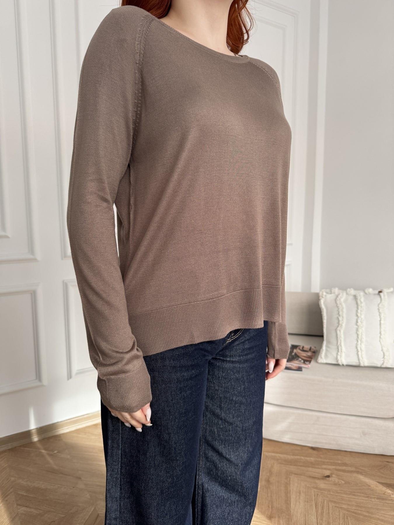 Bisiklet Yaka Basic Triko Vizon