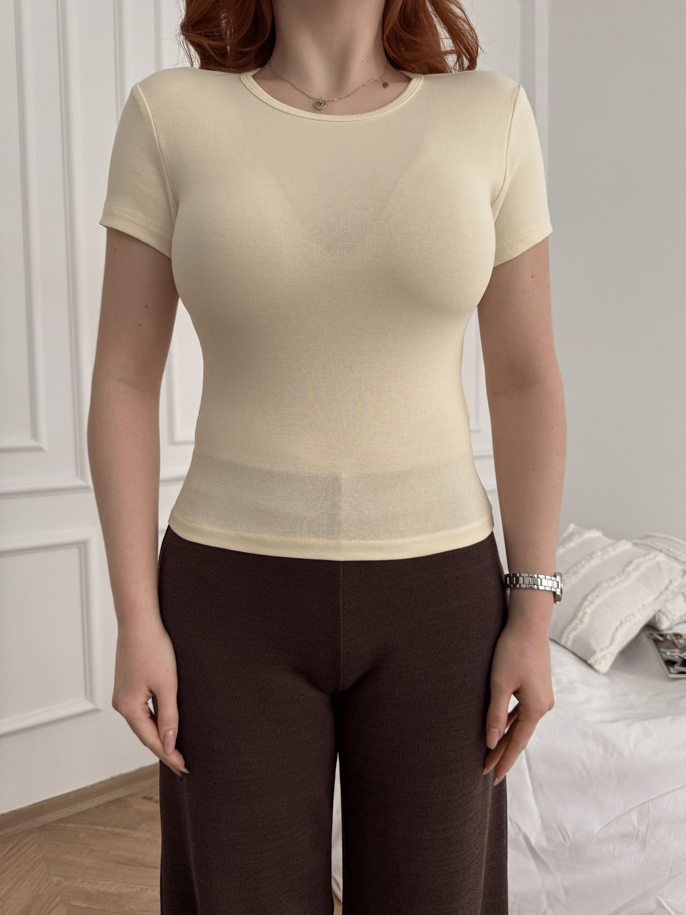 Bisiklet Yaka Body Sarı