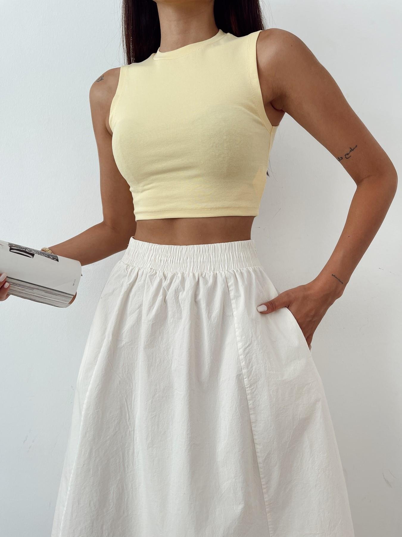 Bisiklet Yaka Crop Body Sarı