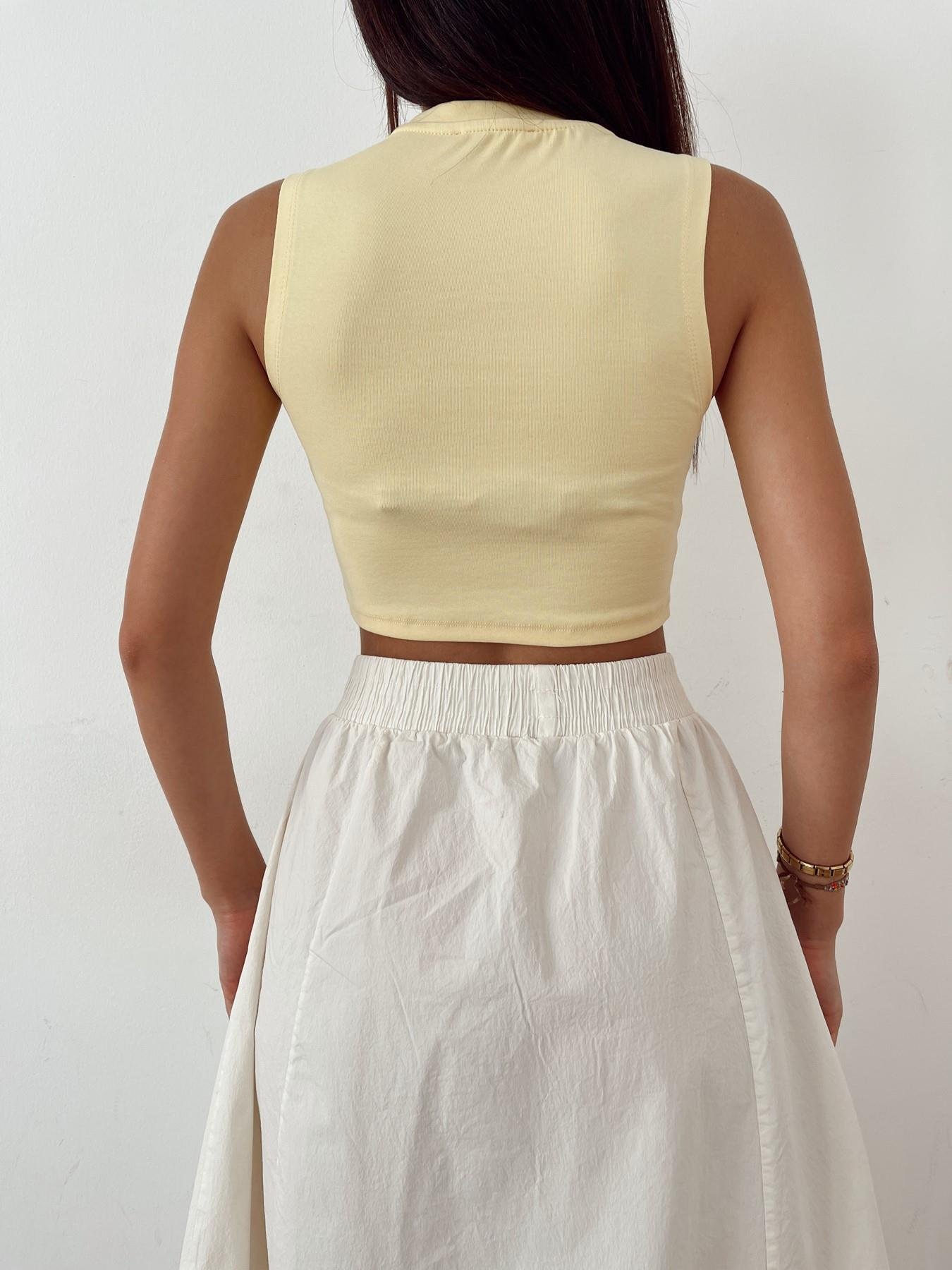 Bisiklet Yaka Crop Body Sarı