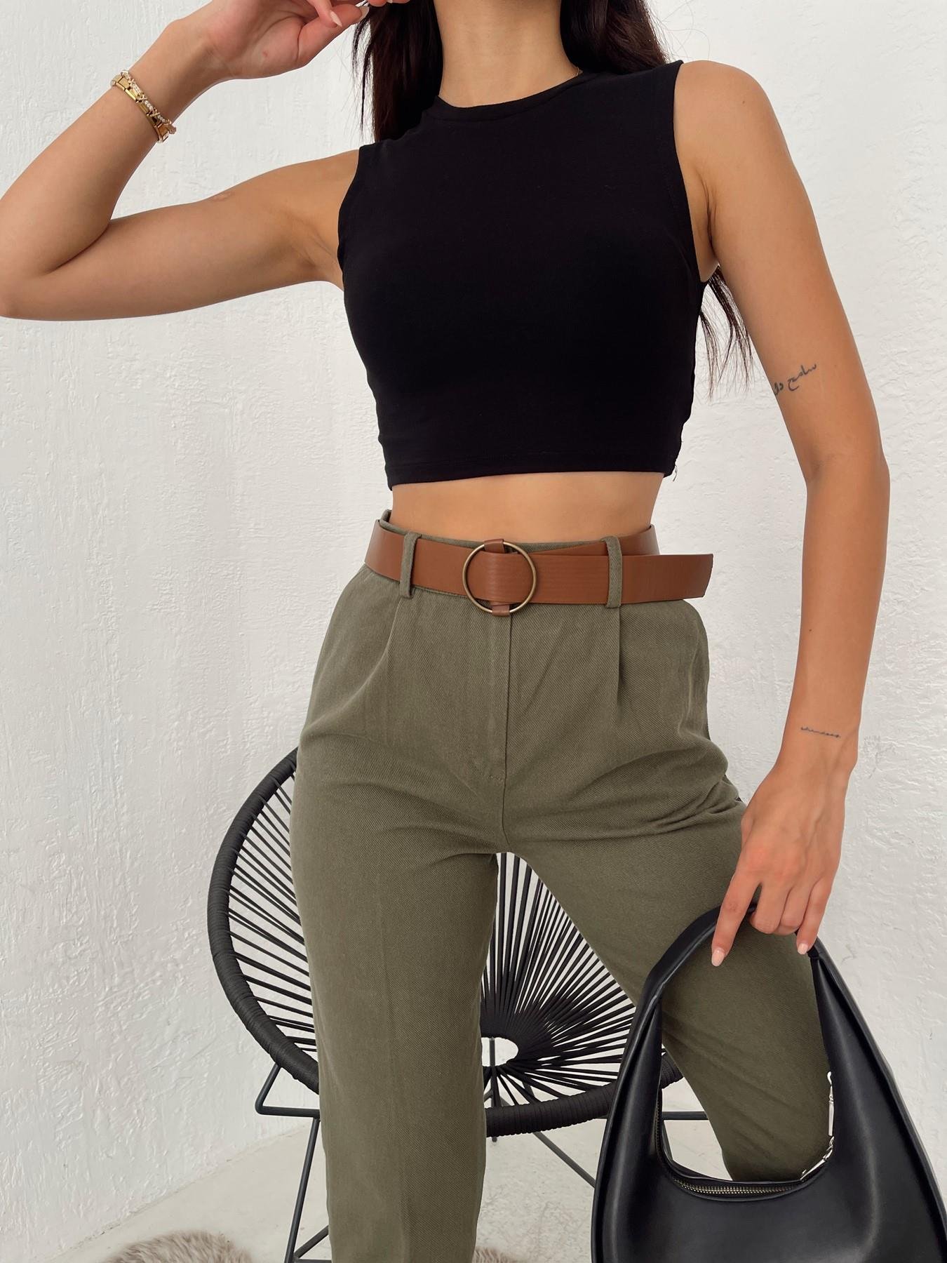 Bisiklet Yaka Crop Body Siyah