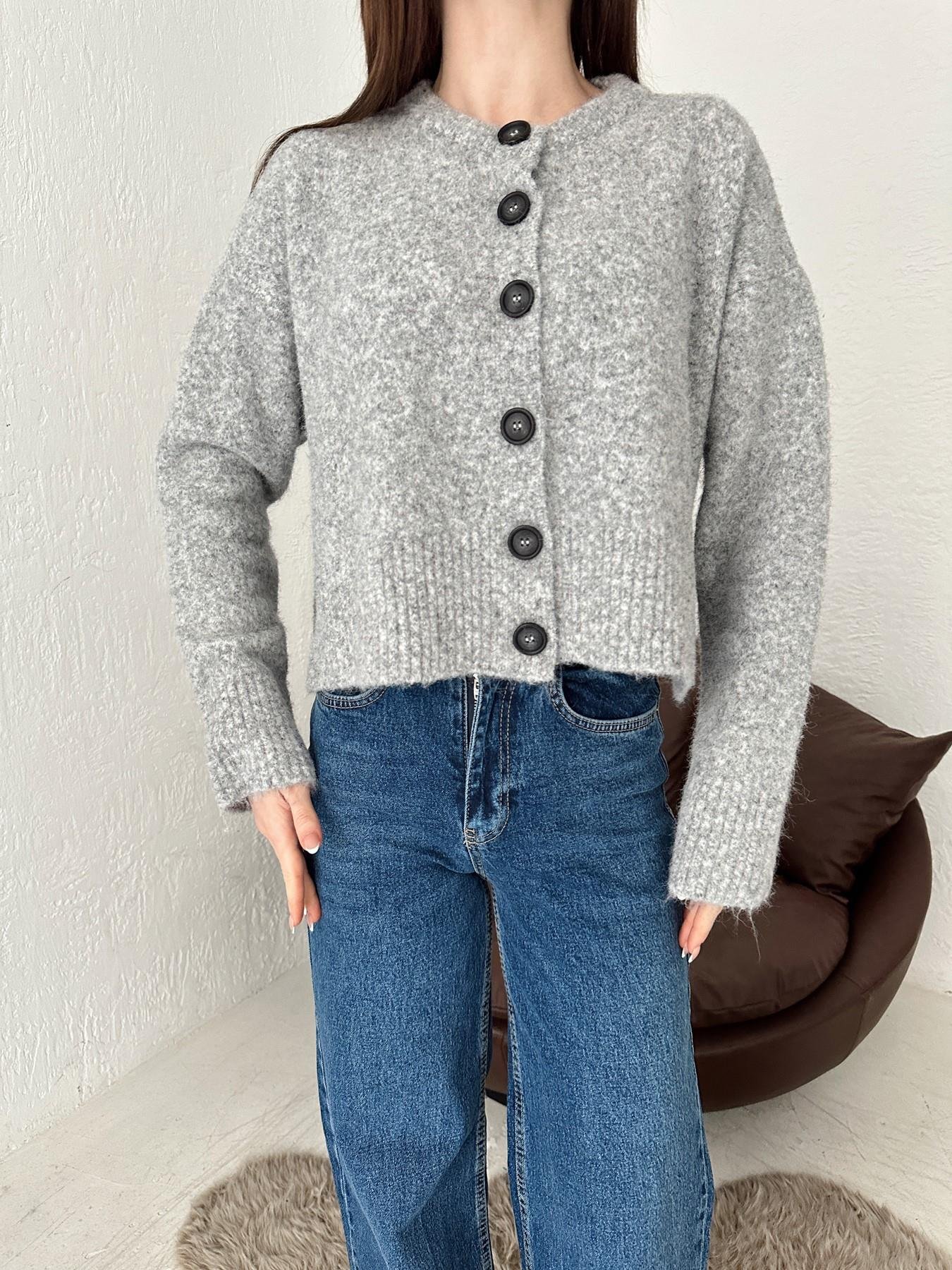 Bisiklet Yaka Düğmeli Hırka ORTA GRİ