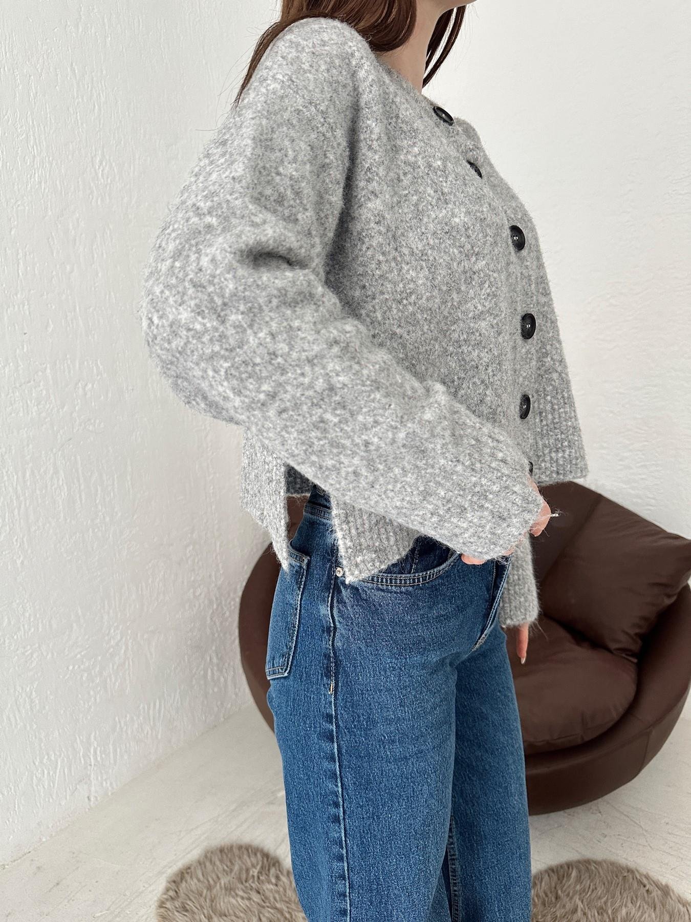 Bisiklet Yaka Düğmeli Hırka ORTA GRİ