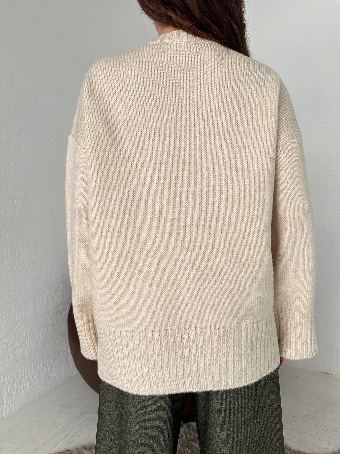 Bisiklet Yaka Oversize Kazak TAŞ