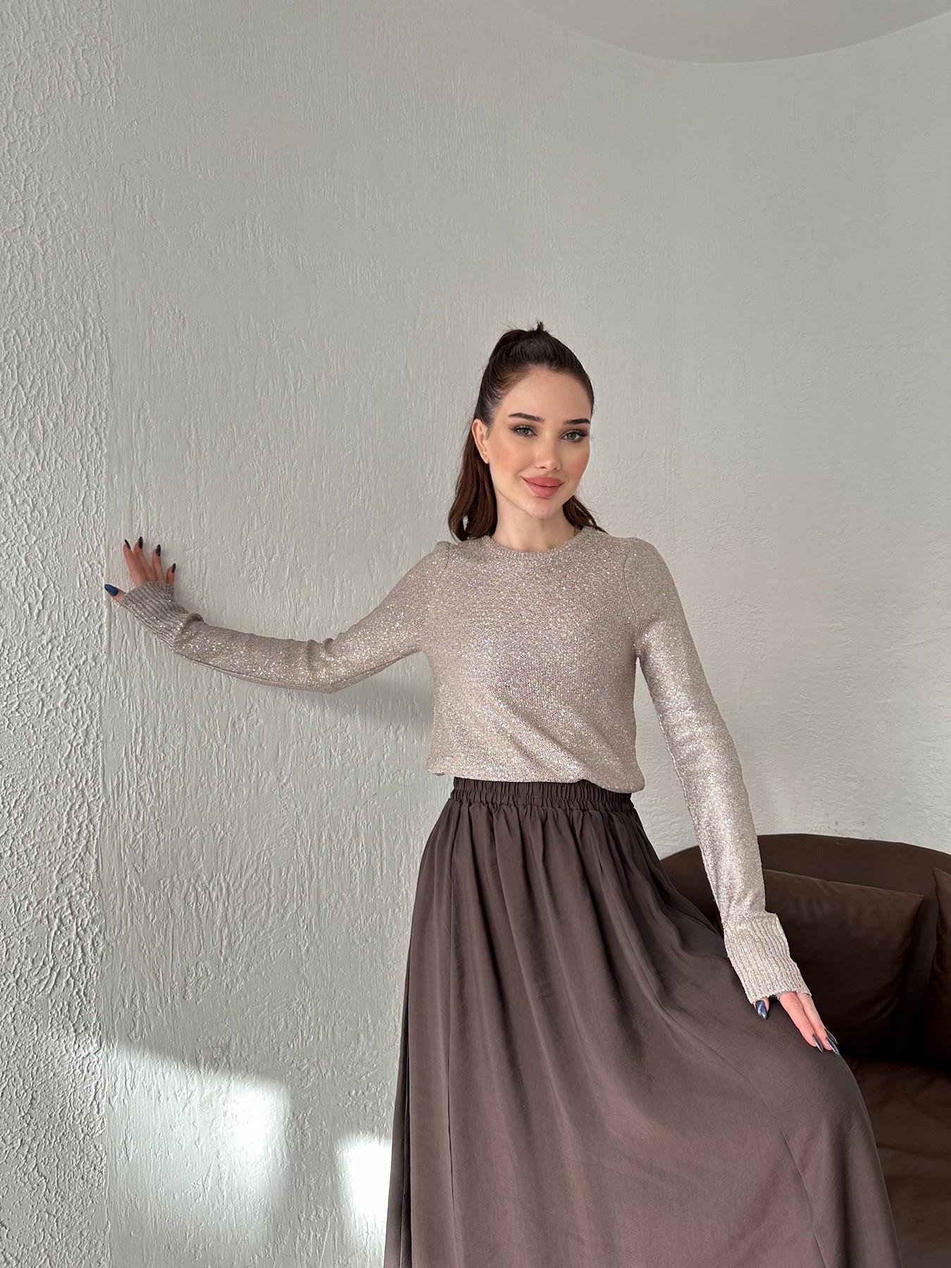 Bisiklet Yaka Pullu Triko VİZON