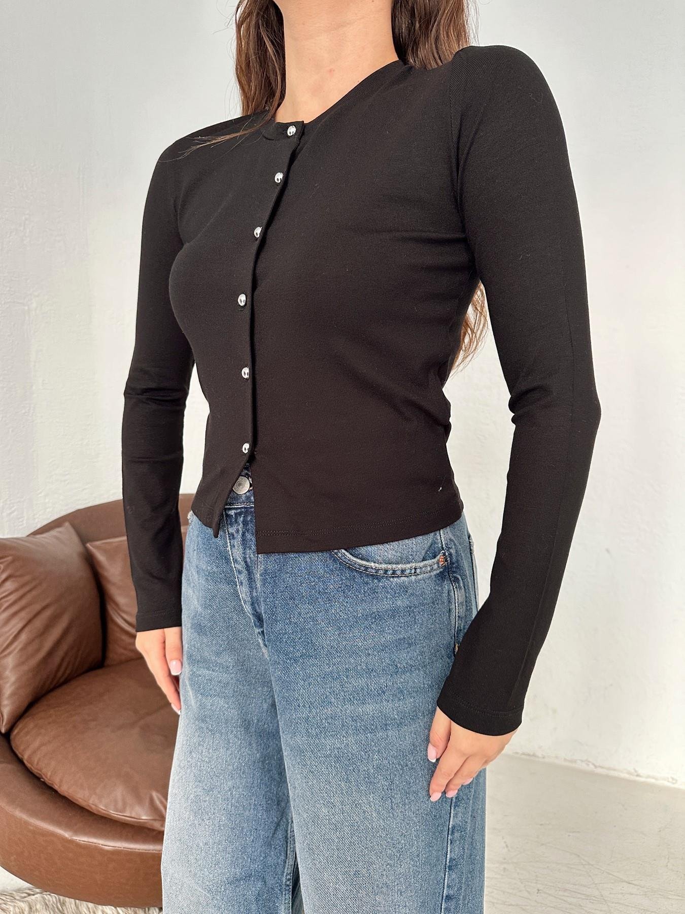 Bisiklet Yaka Triko Hırka SİYAH