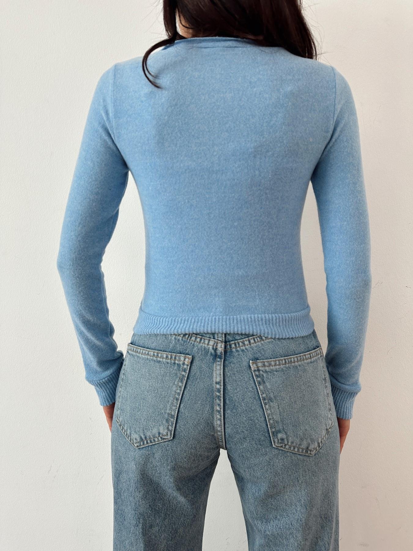 Bisiklet Yaka Triko MAVİ