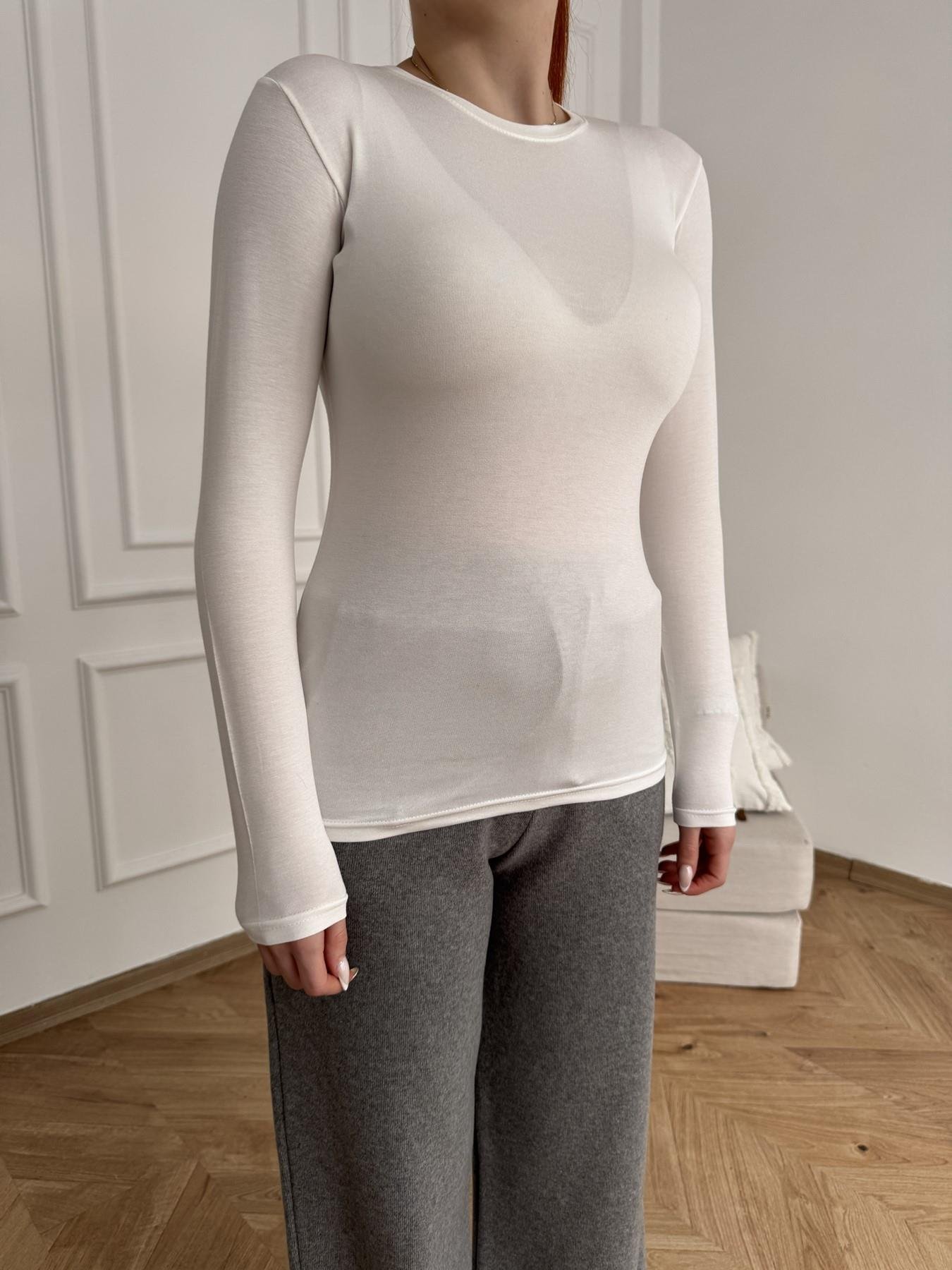 Bisiklet Yaka Uzun Kollu Body Beyaz