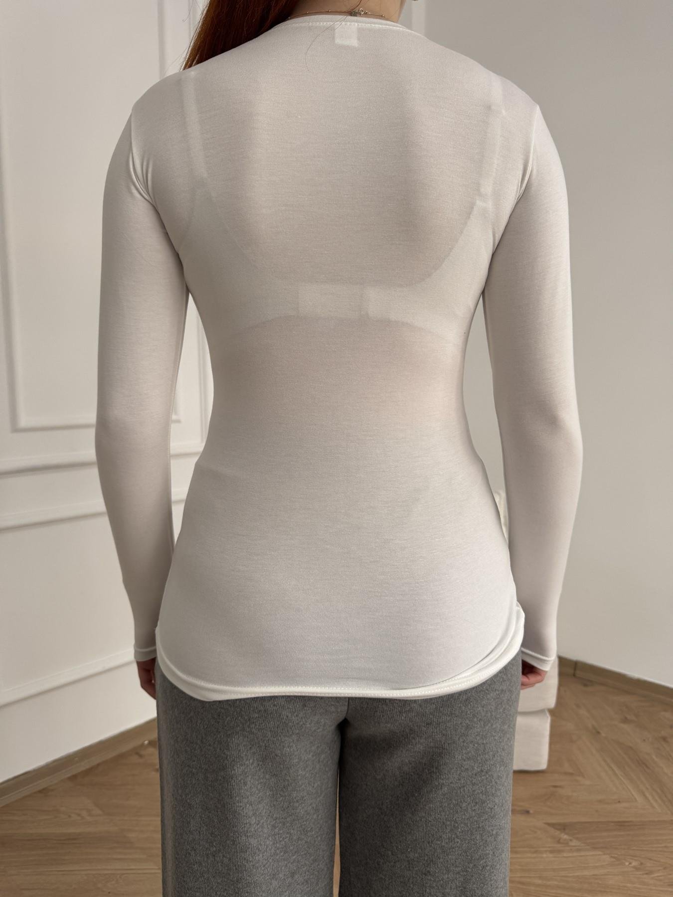 Bisiklet Yaka Uzun Kollu Body Beyaz