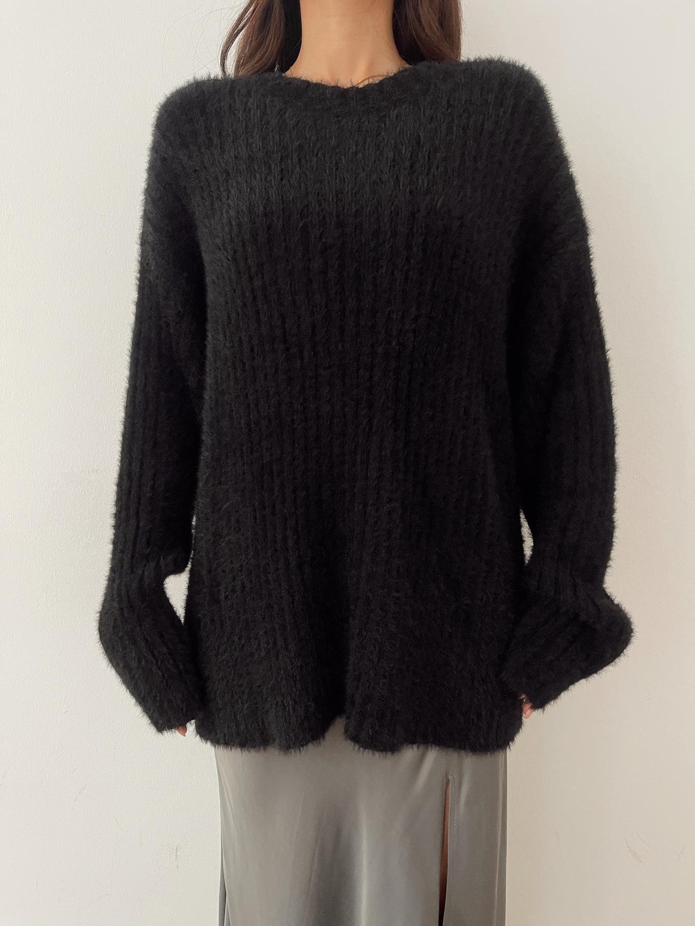 Bisiklet Yaka Yumoş Kazak SİYAH