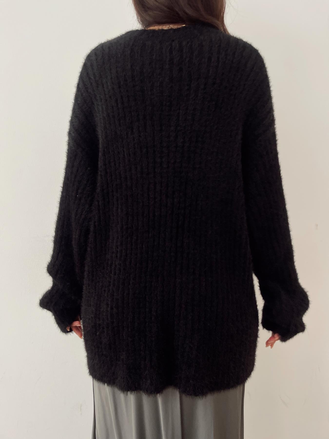 Bisiklet Yaka Yumoş Kazak SİYAH