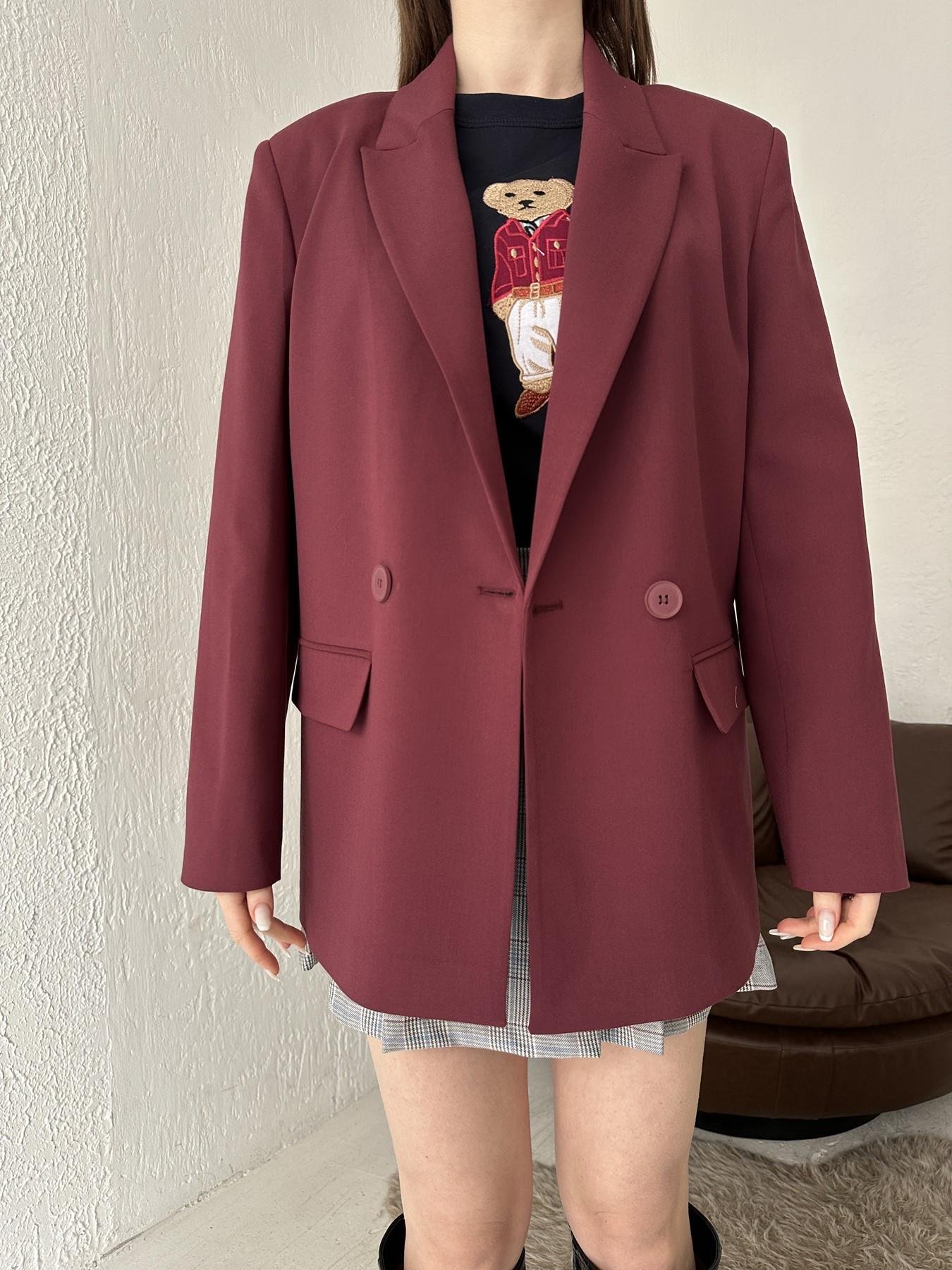 Blazer Ceket BORDO