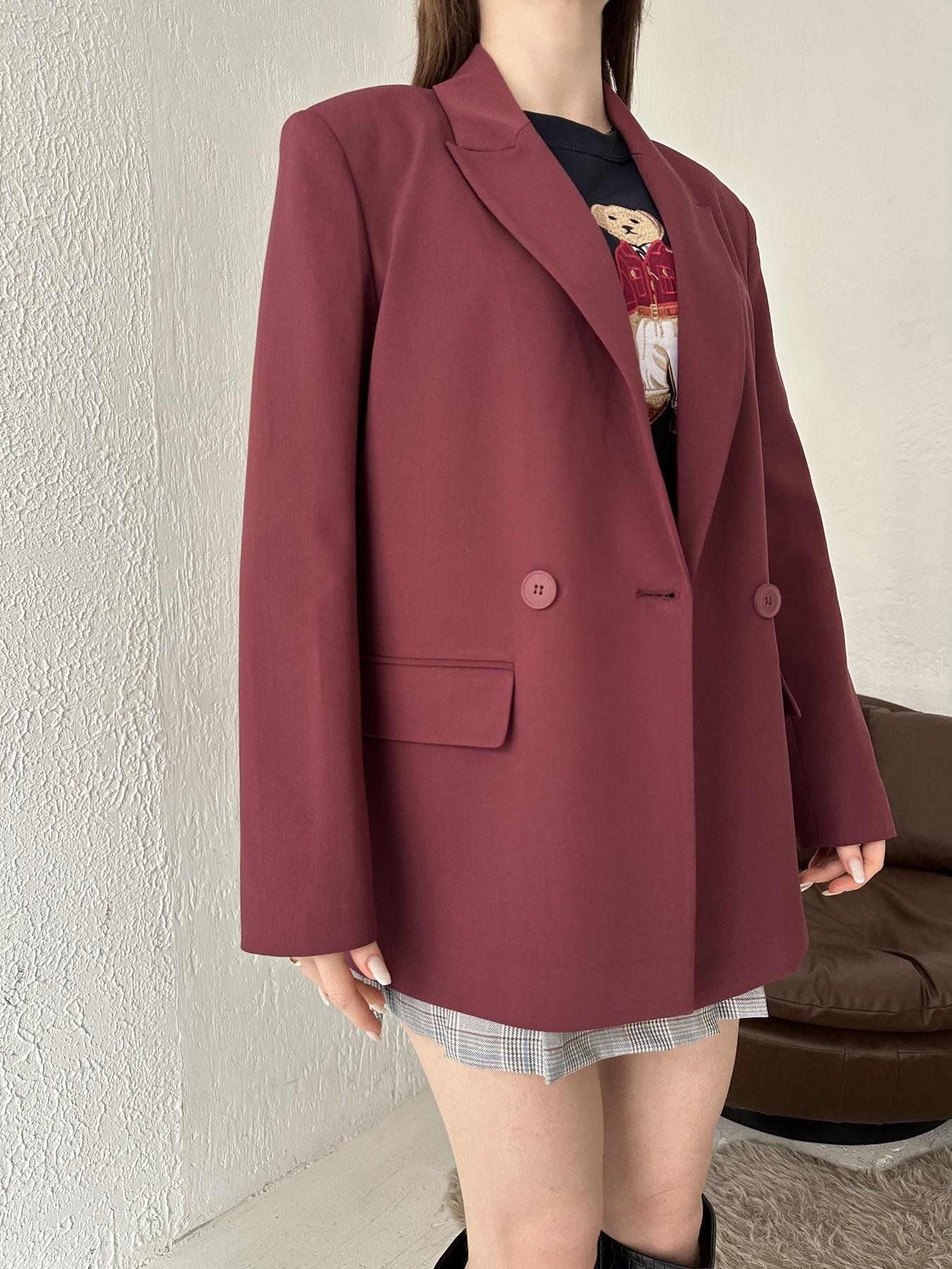 Blazer Ceket BORDO