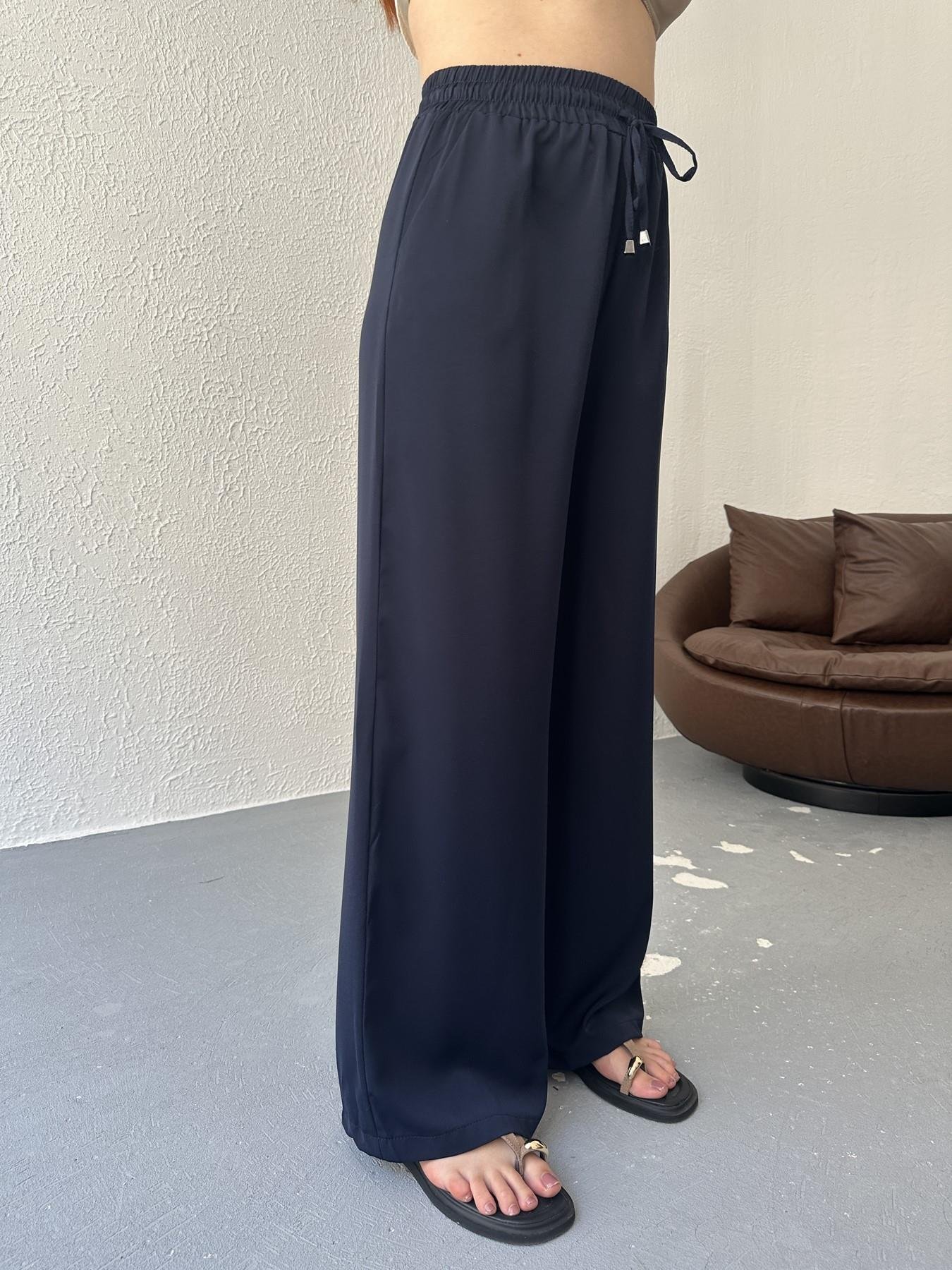 Bol Paça Lastikli Pantolon Lacivert