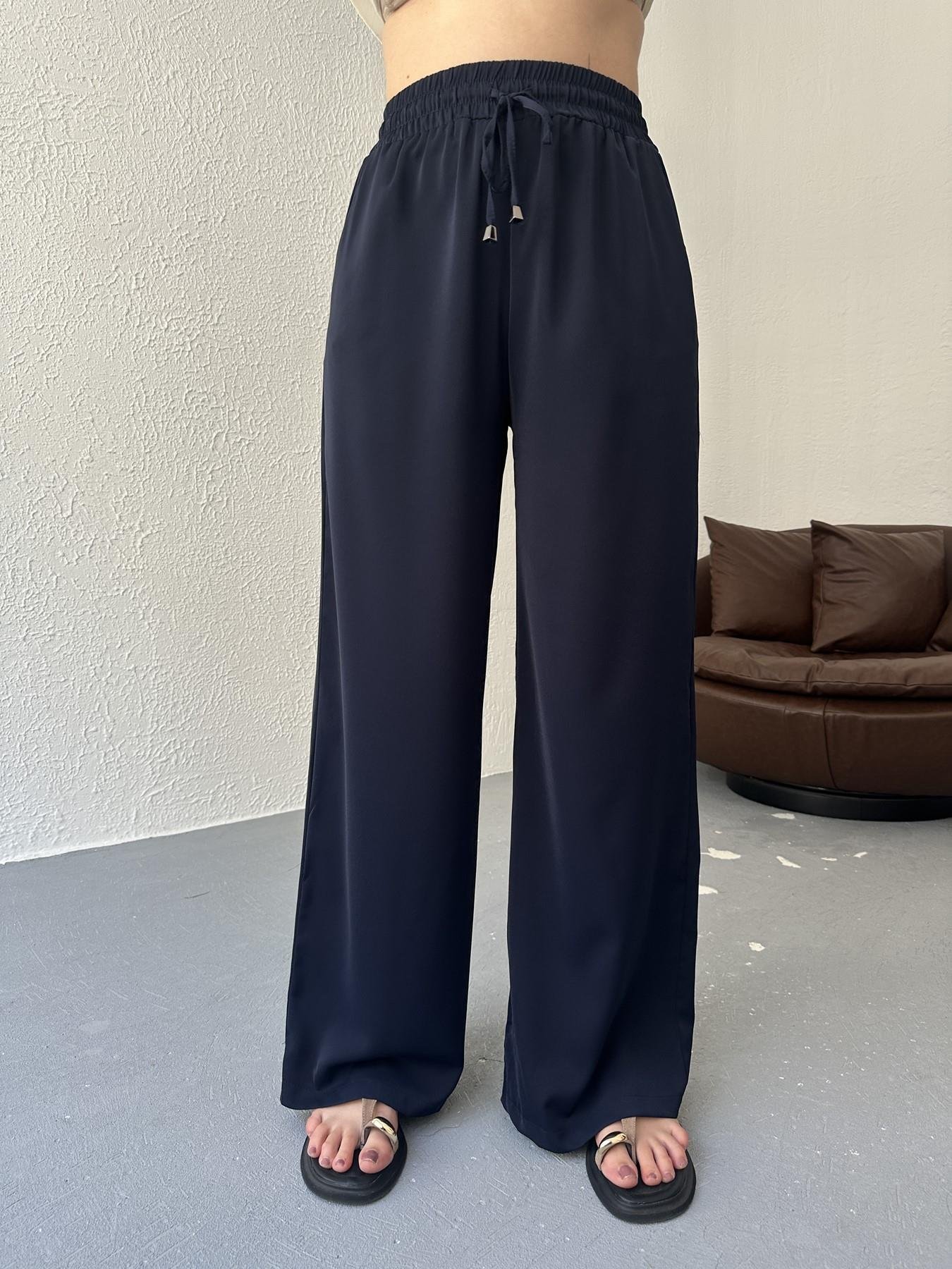 Bol Paça Lastikli Pantolon Lacivert