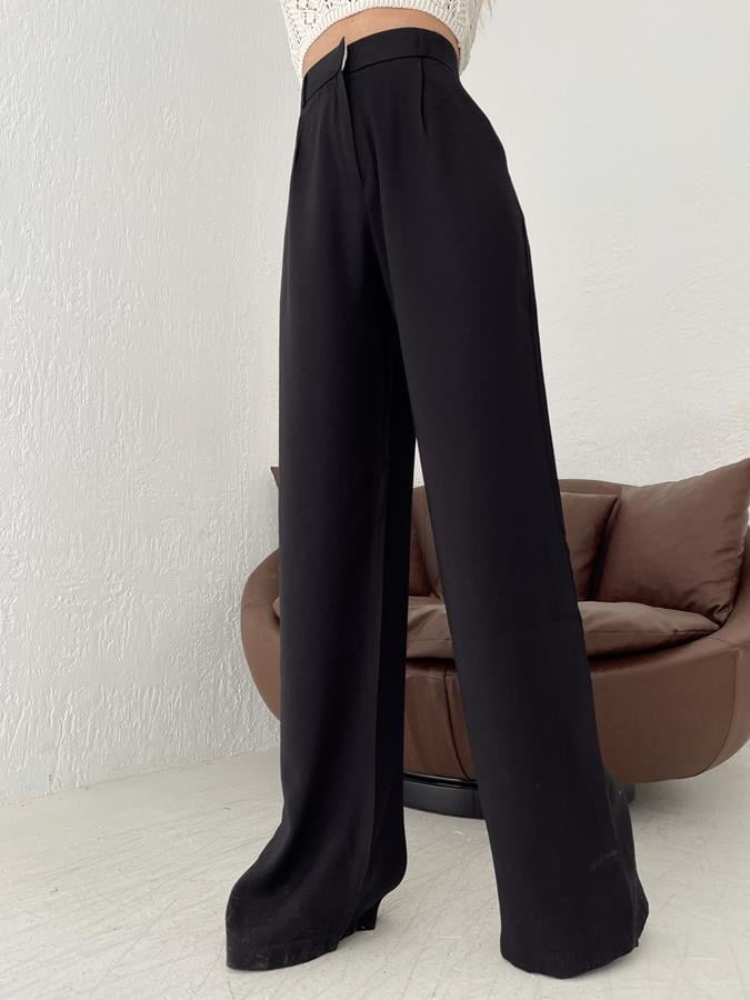 Bol Paça Pantolon SİYAH