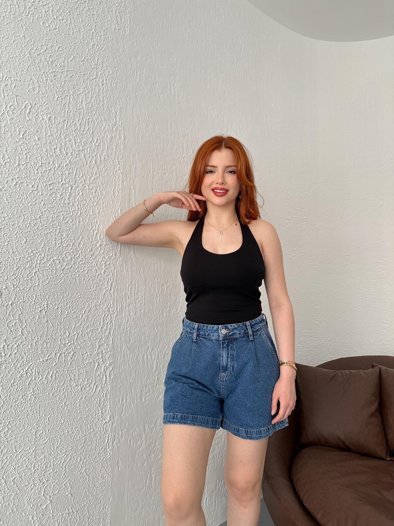 Boyundan Geçmeli Atlet Siyah