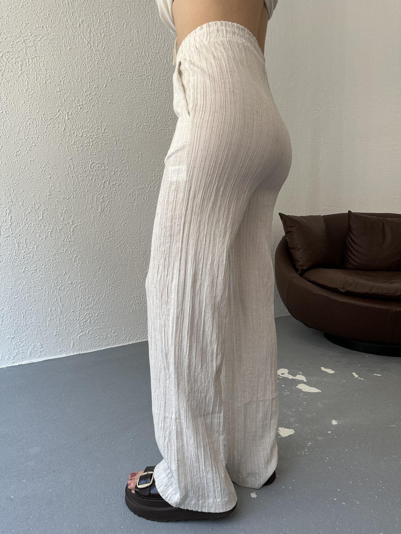 Bürümcük Kırçıllı Relax Pantolon Naturel