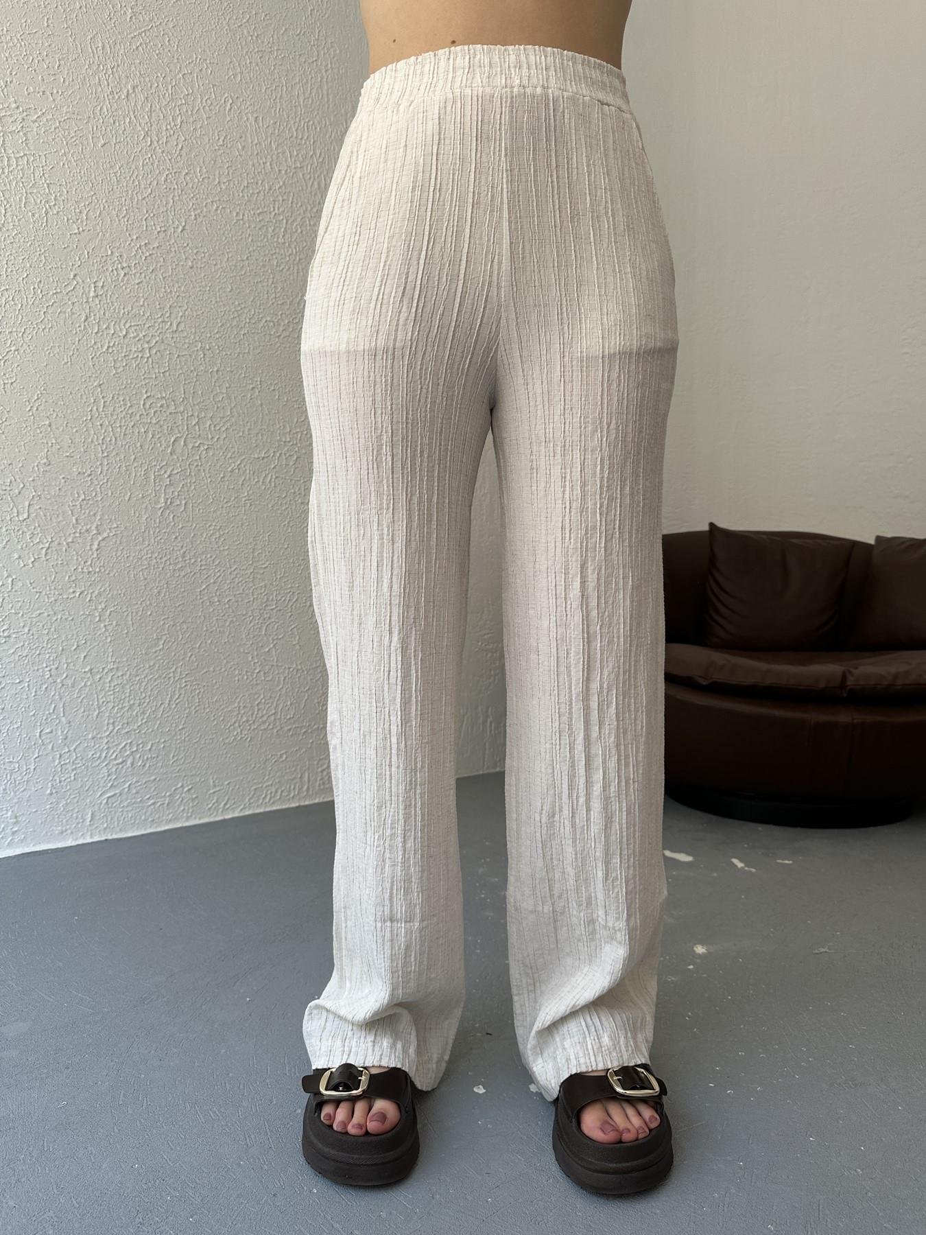 Bürümcük Kırçıllı Relax Pantolon Naturel